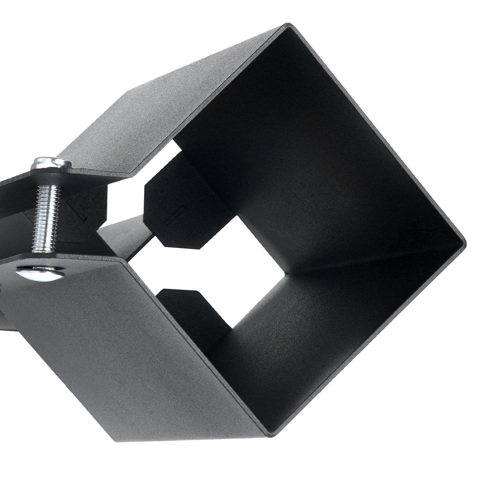 Fence Post Anchor Ground Spike 4 Pack 61x11x11cm Black Coated Metal Garden