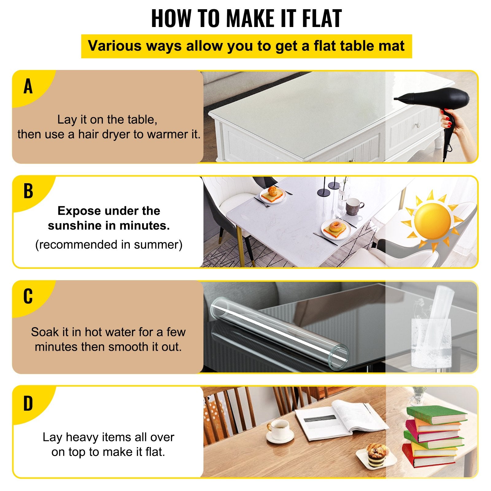 Plastic Table Cover 101.6x182.8cm 1.5mm Clear Waterproof Protector