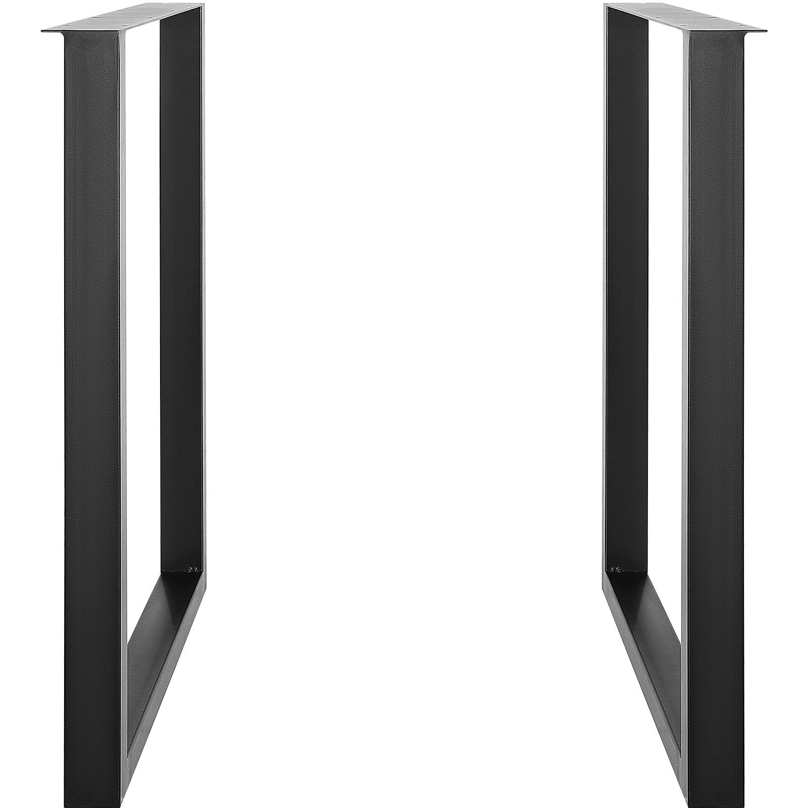 Adjustable Furniture Legs 711.2mm Square Steel Set of 2 Heavy Duty Desk Black