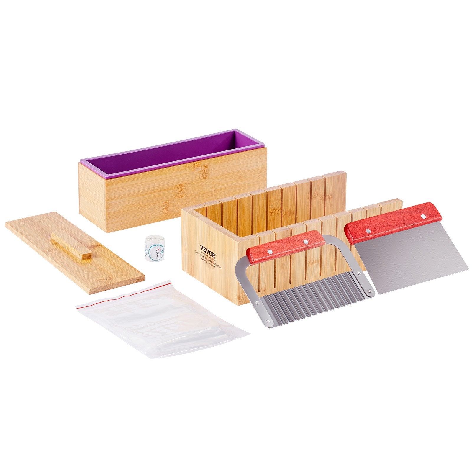 Soap Cutter and Soap Making Kit with Bamboo Box Wire Cutter and Accessories