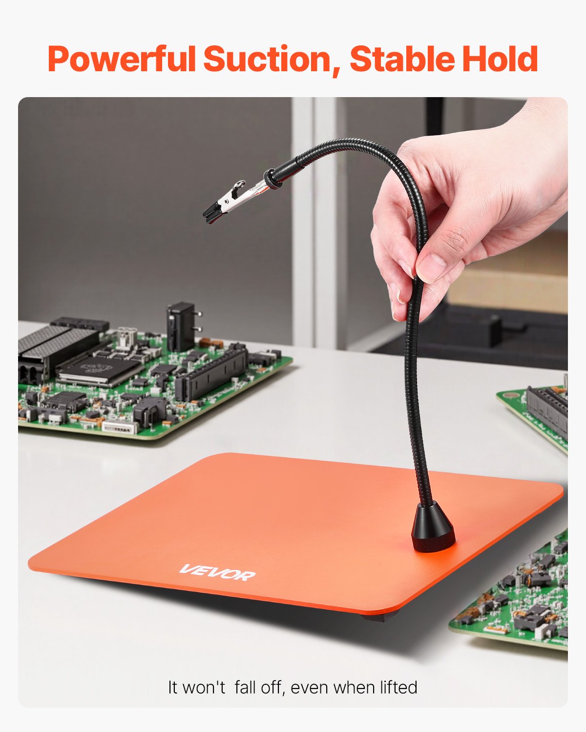 Magnetic Helping Hands Soldering Station, 4 Flexible Arms, Heavy-Duty Base