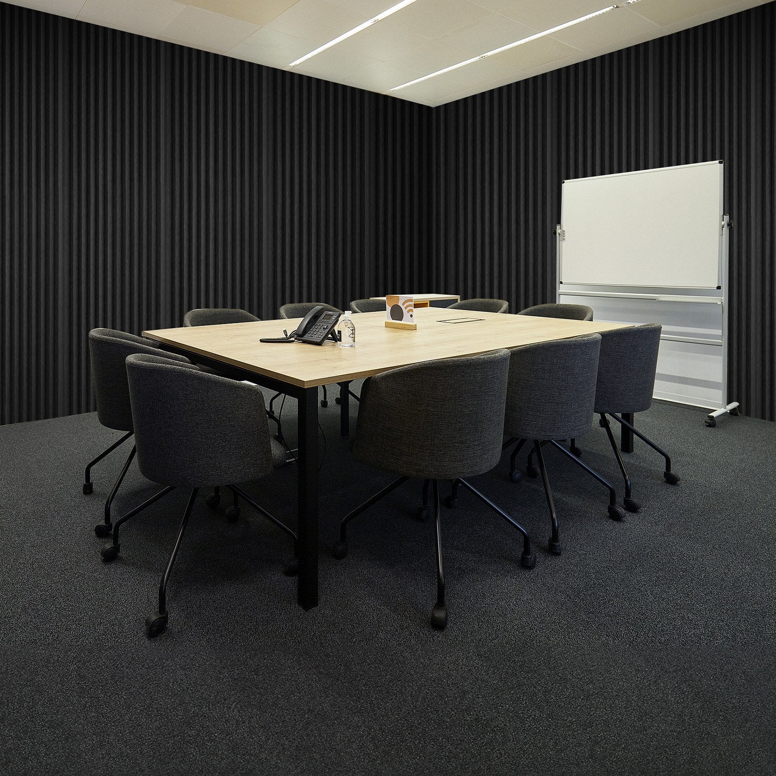 AcousticFoamPanels 80 Pack 12x12x1in High Density Soundproof FireResistant Black