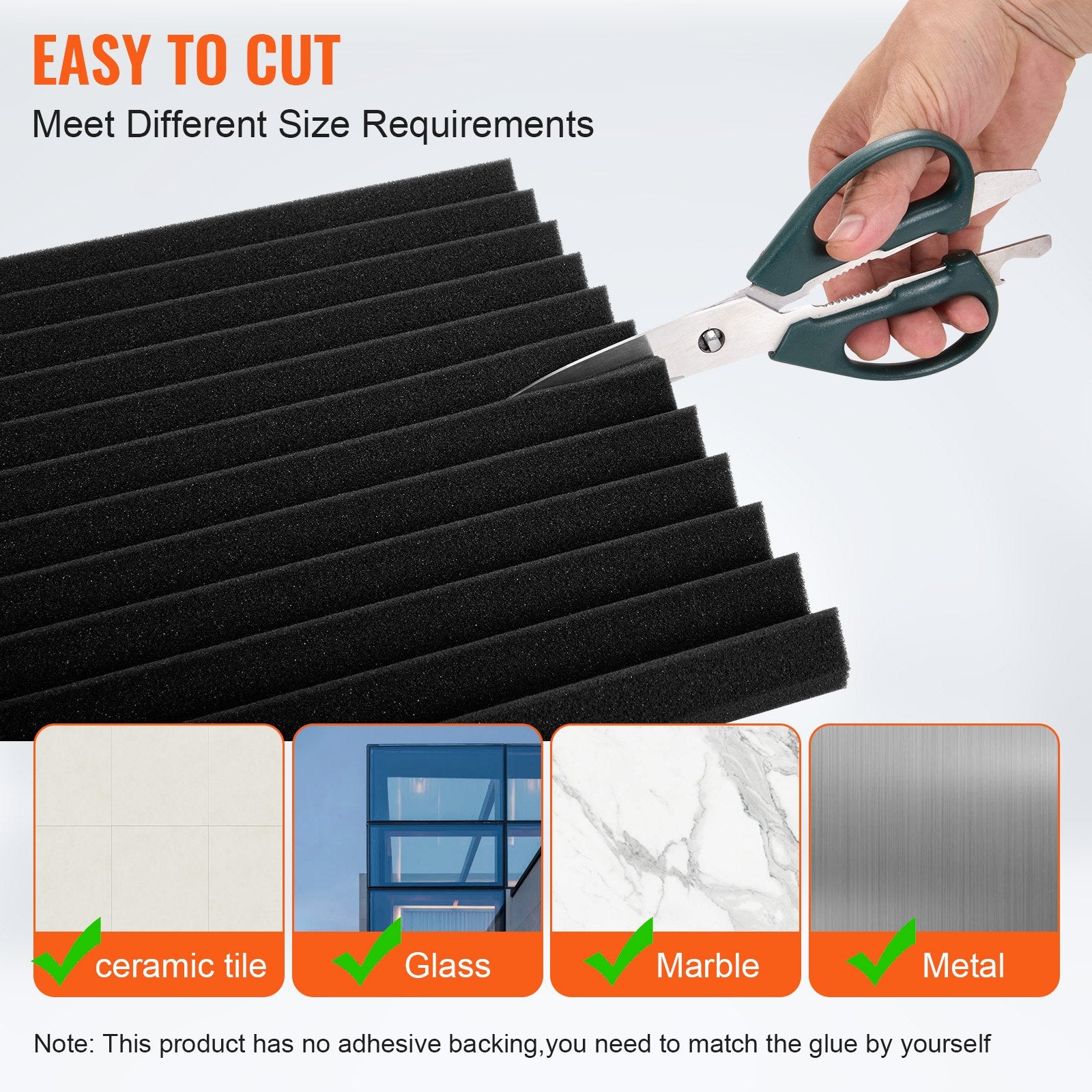 Acoustic Foam Panels 52 Pack 12x12x1 Inch High Density Fire-Resistant Black
