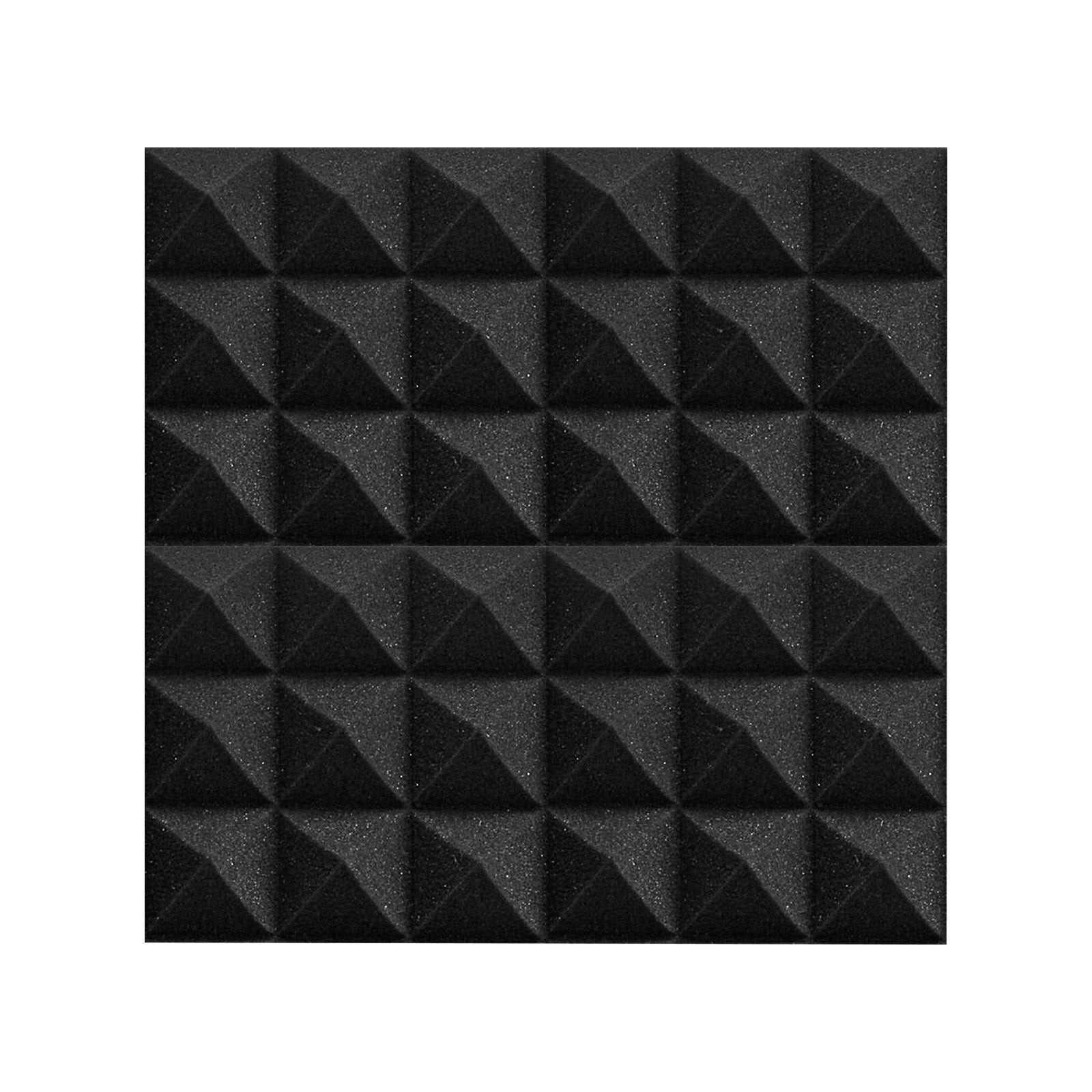 Acoustic Foam Panels 36 Pack 12x12x2 in Pyramid Soundproof Fire-Resistant Black