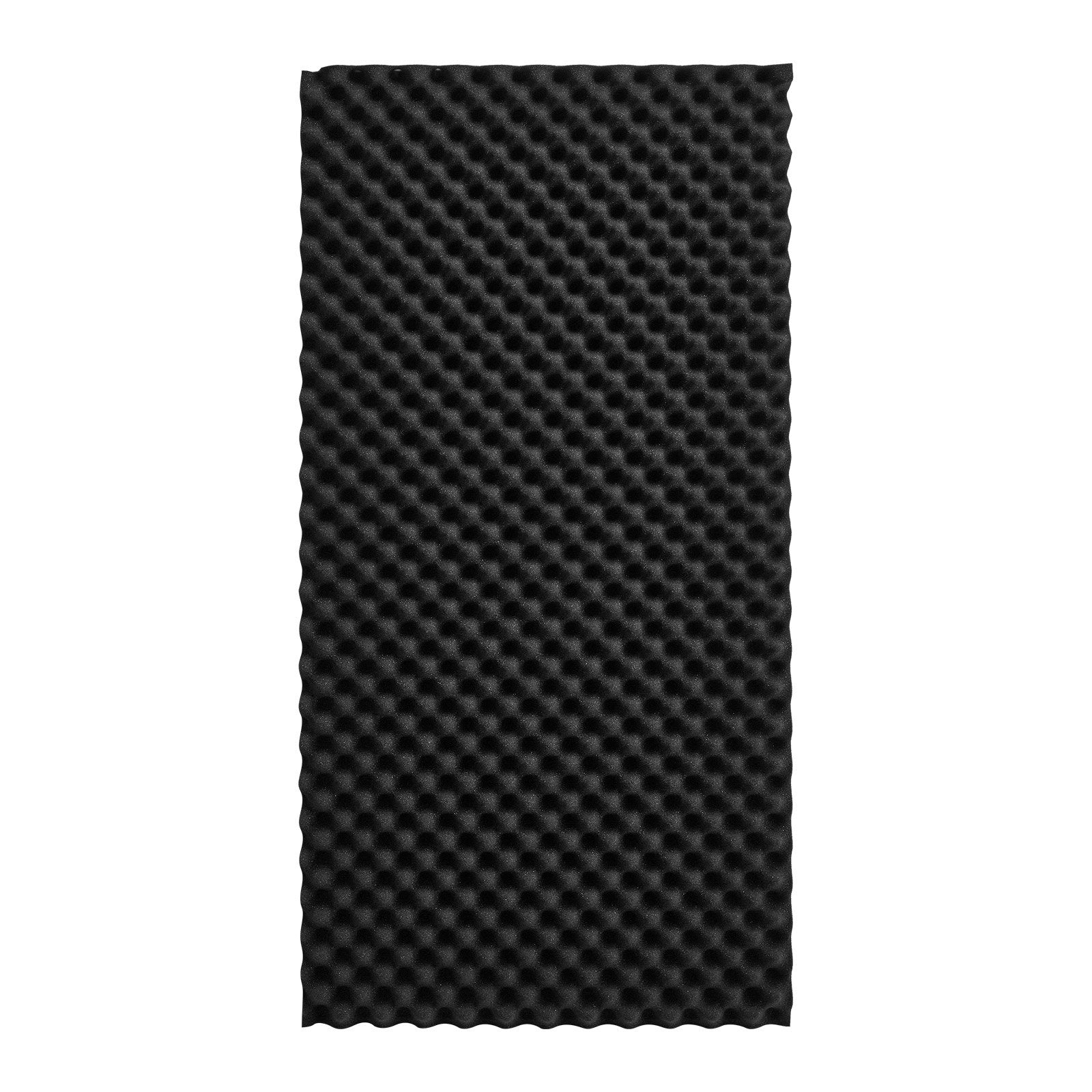 4 Pack 48x24x2 in Egg Acoustic Foam Panels, Soundproof, Fire-Resistant, Black