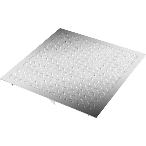 VEVOR Galvanized Steel Recessed Manhole Cover 23.6x23.6 inch with Frame