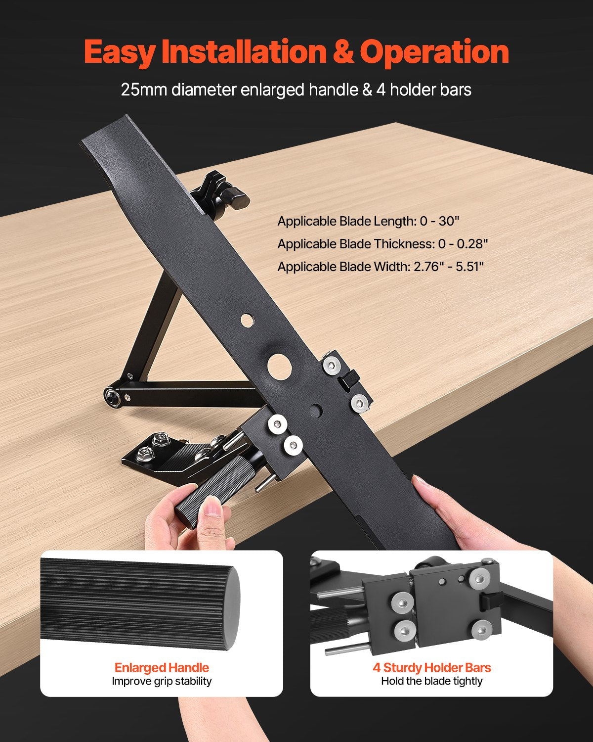 Adjustable Lawn Mower Blade Sharpener for Angle Grinders 15°–45°