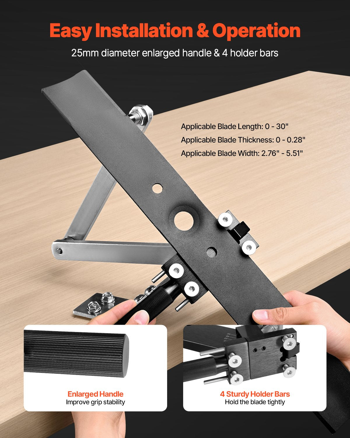 Lawn Mower Blade Sharpener & Balancer, Adjustable 15°–45°, Grinder Tool