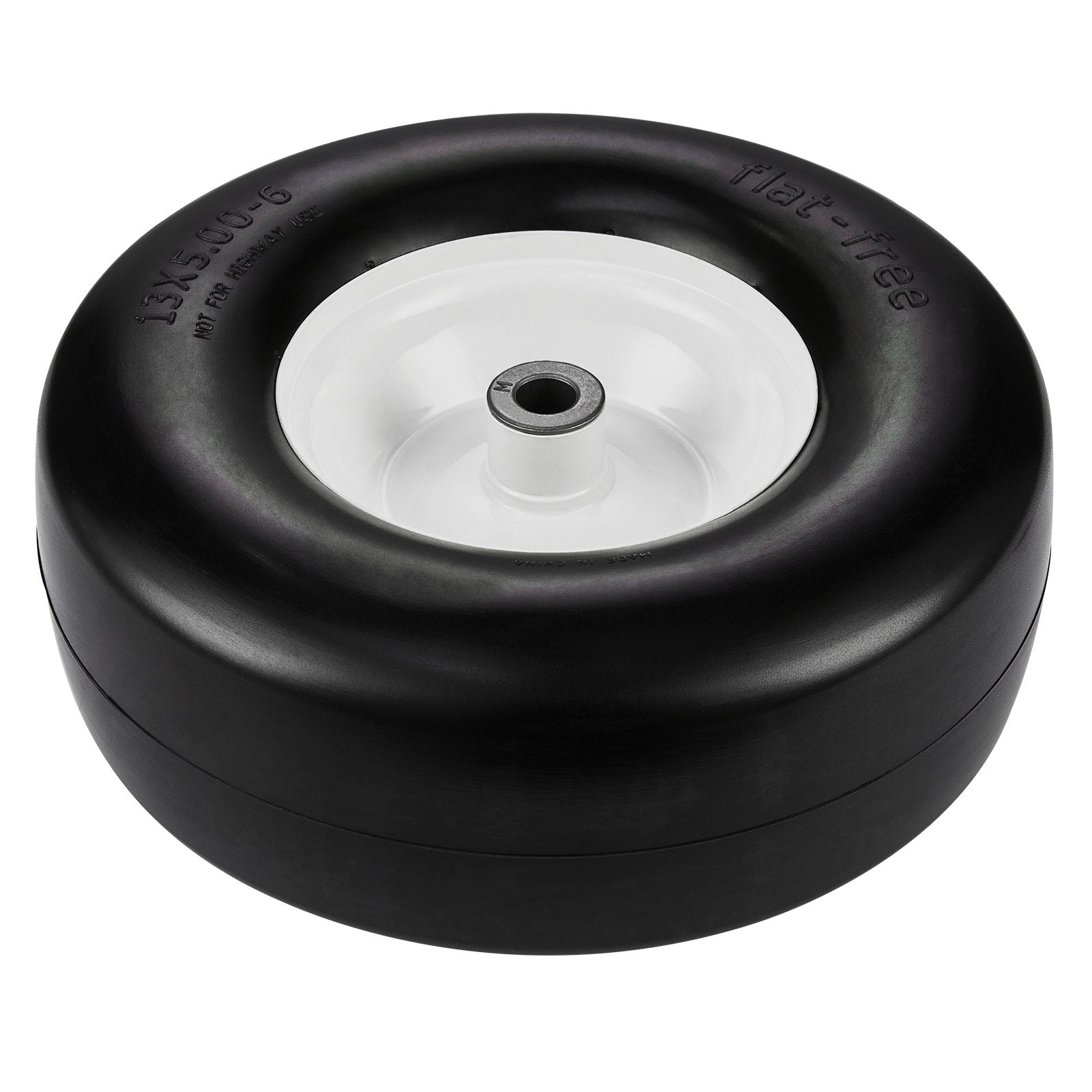 2-Pack 13x5-6" Lawn Mower Tires with Rim Flat-Free PU for Riding Mowers
