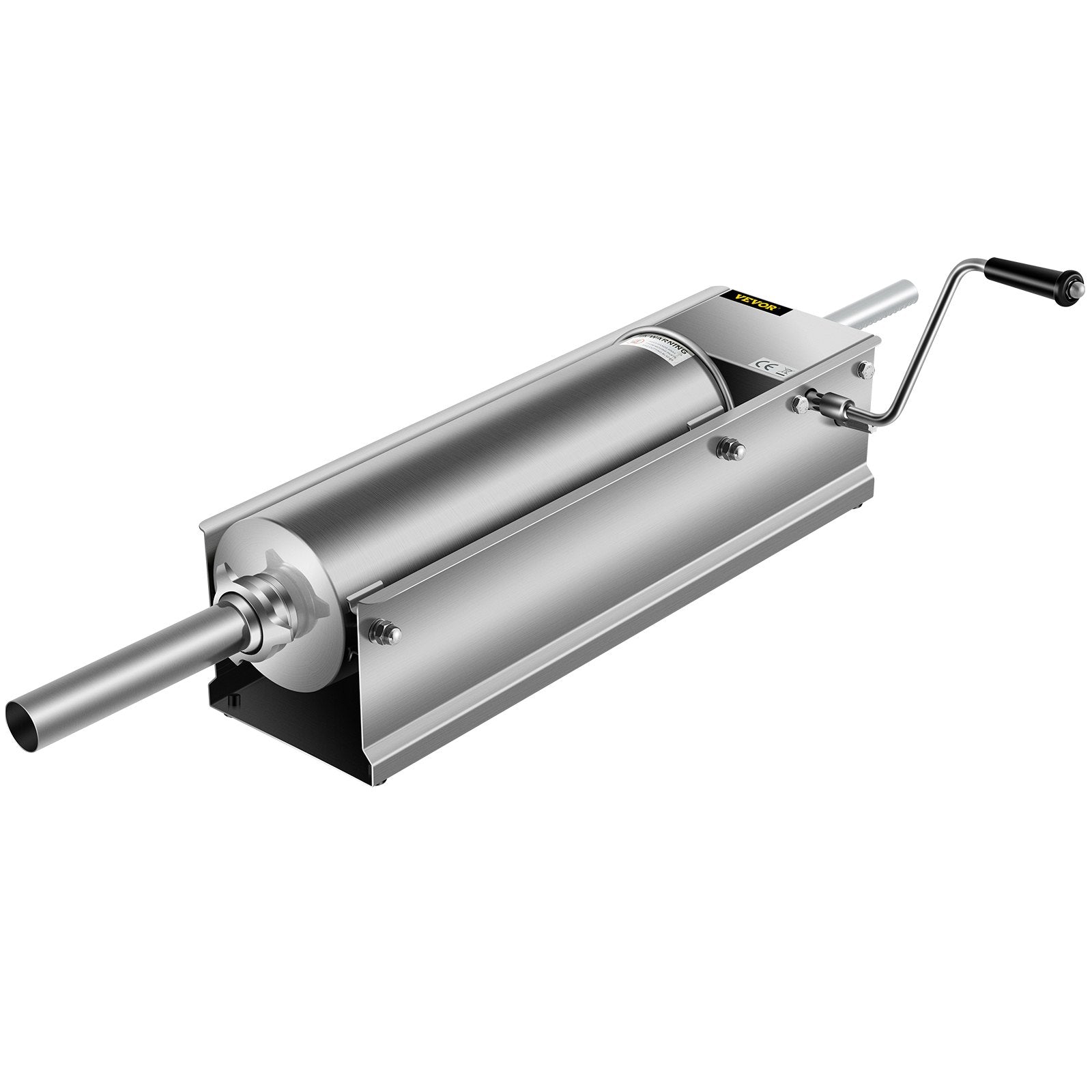 Manual Sausage Stuffer 7L/15lbs, Horizontal Dual-Speed Meat Stuffer with 5 Tubes