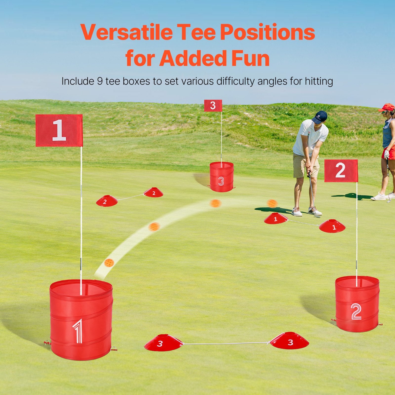 Backyard Golf Game, 9-Hole Chipping Course for Family Kids Adults Yard Park Lawn