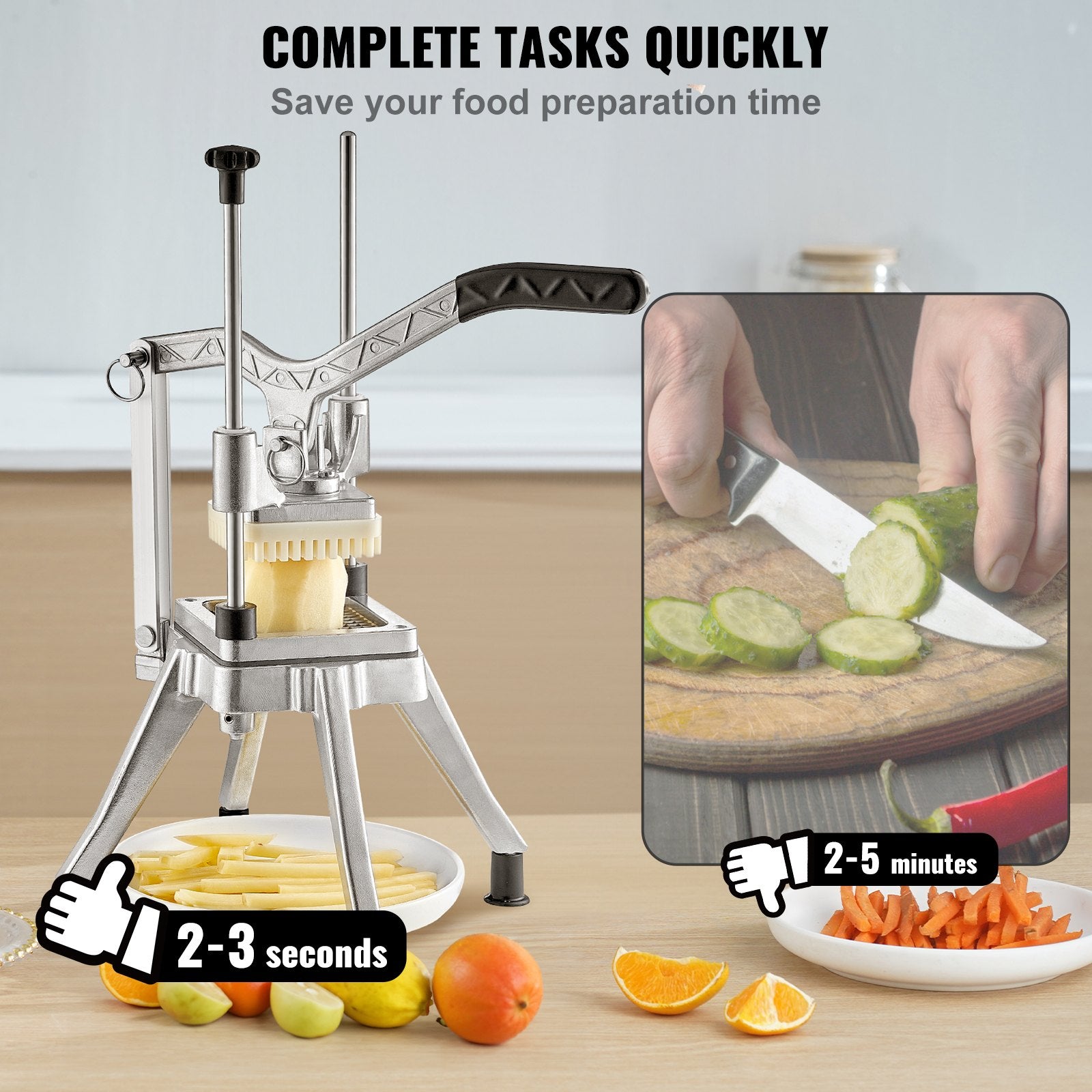Commercial Chopper Vegetable Chopper with 4 Blades Fruits Dicer
