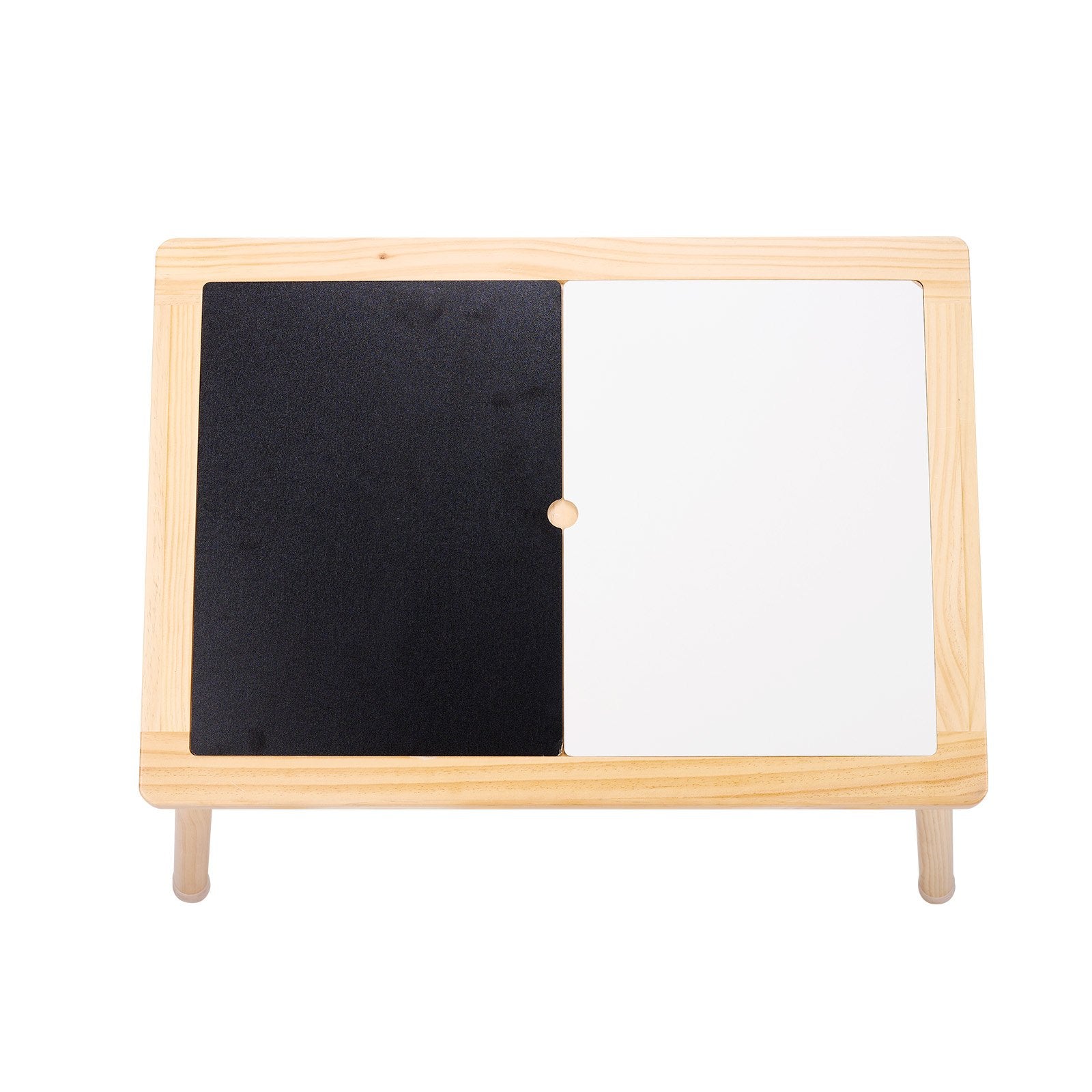 Wooden Sensory Table and Chairs Set with Storage Bins and Paper Roll Holder