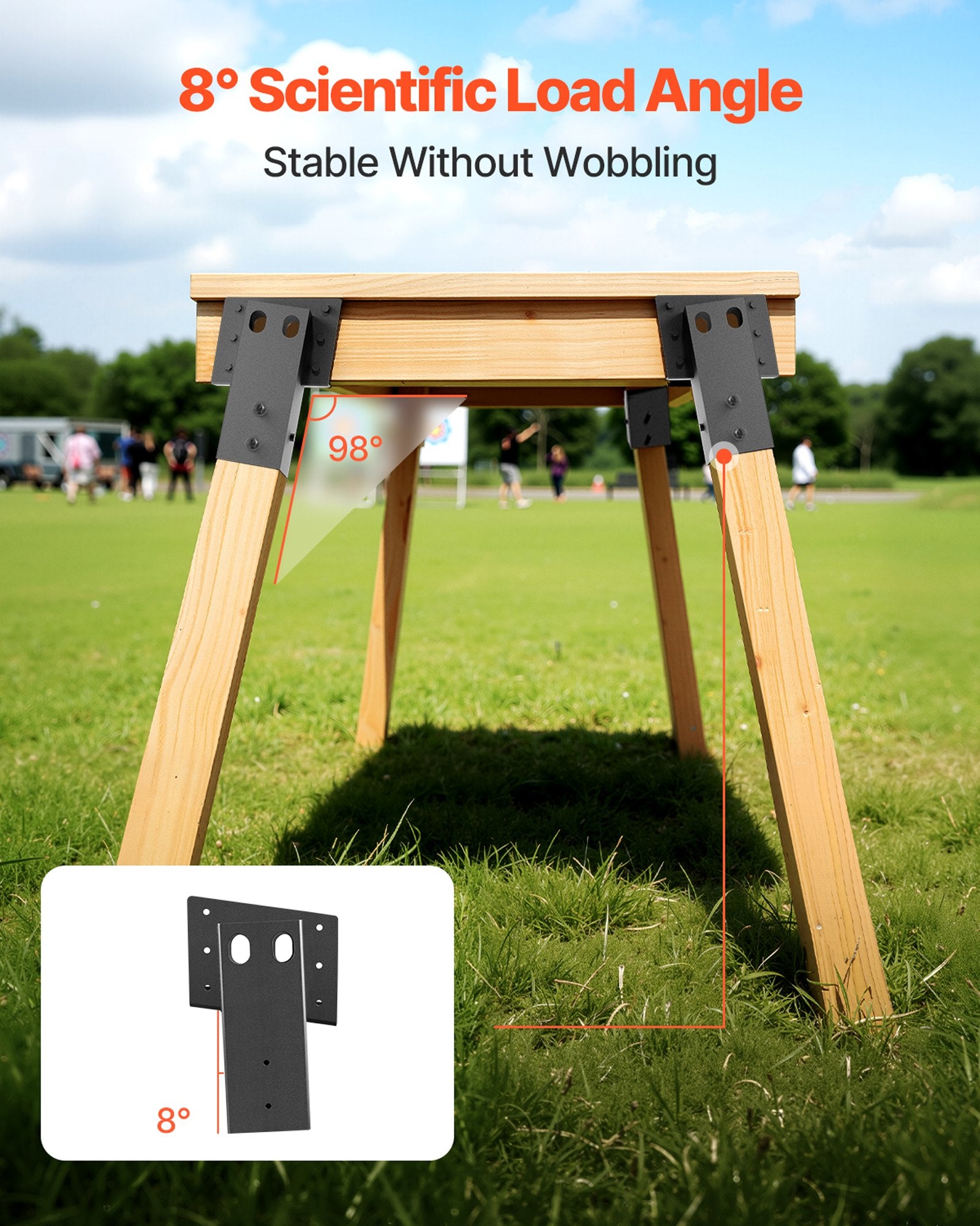 Heavy-Duty 3.5x3.5in Steel Deer Blind Platform Brackets for Lumber