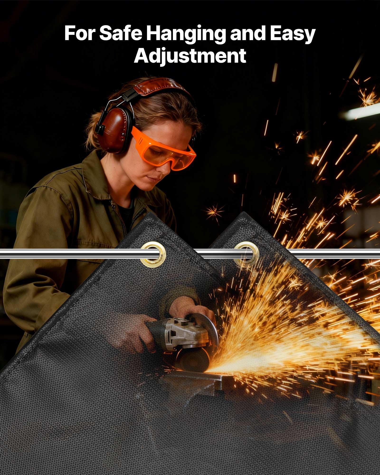 Welding Blanket 1219x1829mm Silicone Fiberglass, Flame Retardant Heat-Resistant
