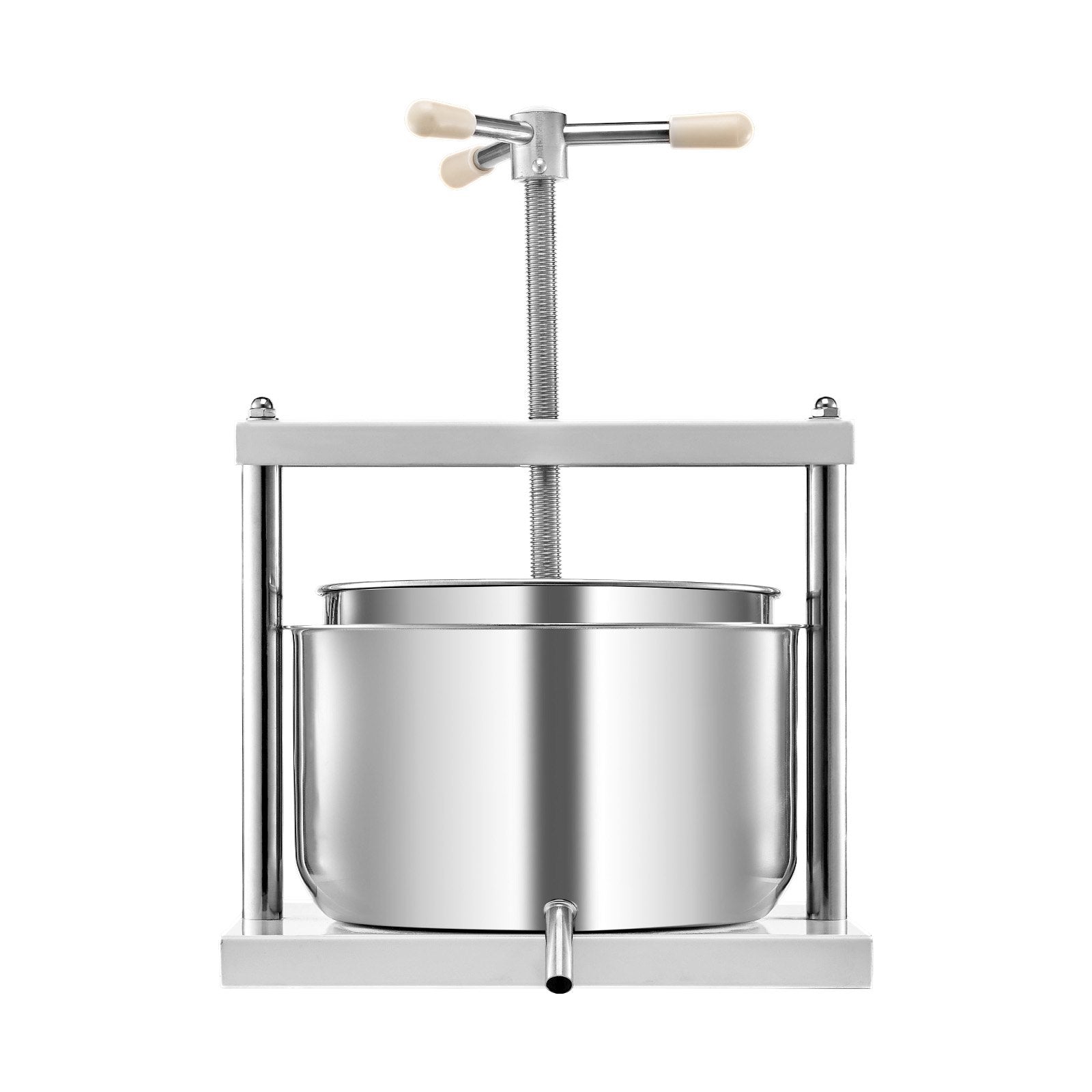 3.17 Gal/12L Fruit Wine Press 2 Stainless Steel Barrels Manual Juice Maker