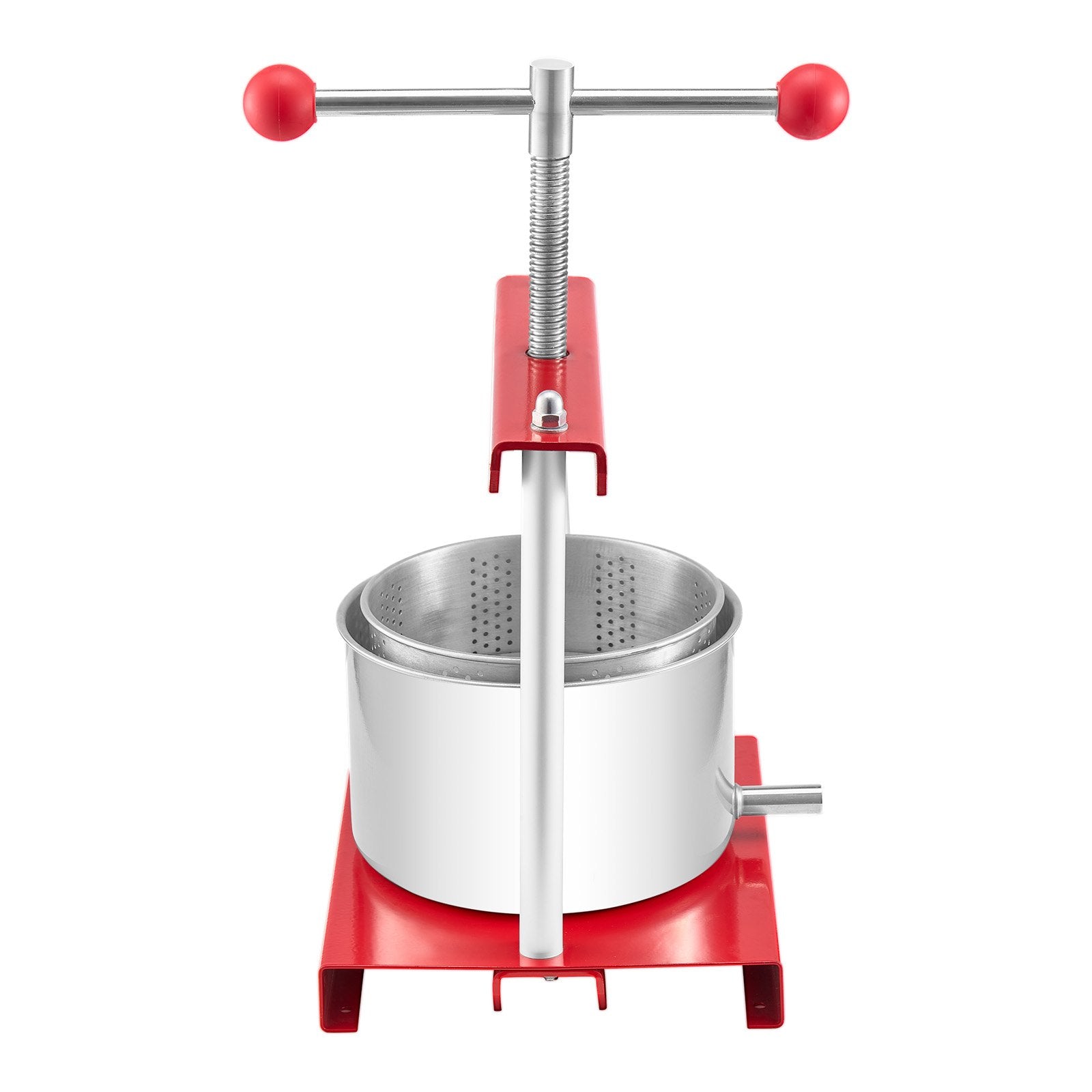 Fruit Wine Press Stainless Steel Manual Juice Cider Apple Grape T-Handle 3L