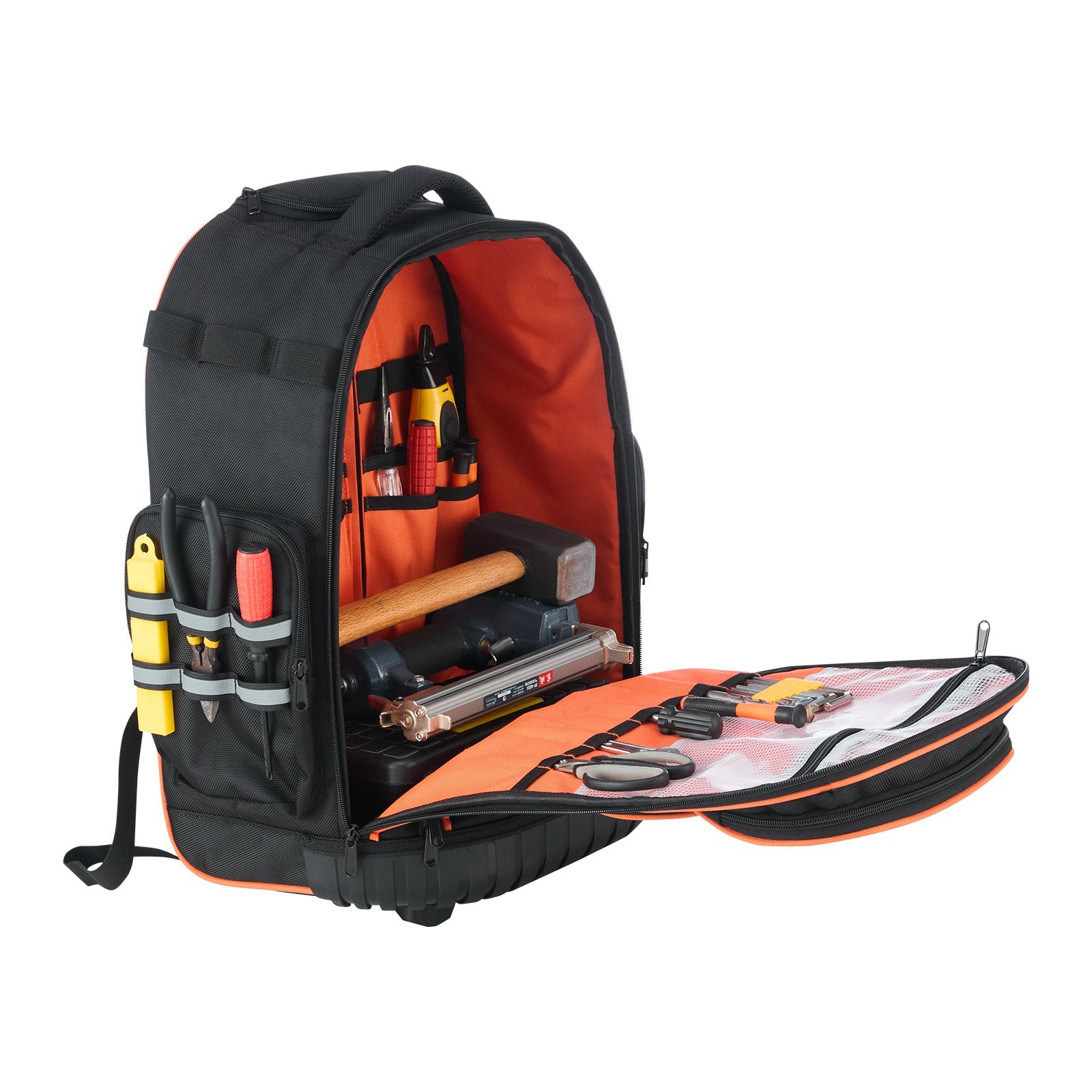Rolling Tool Backpack 110lbs Load 45 Pockets Heavy Duty Roller Bag w/Wheels