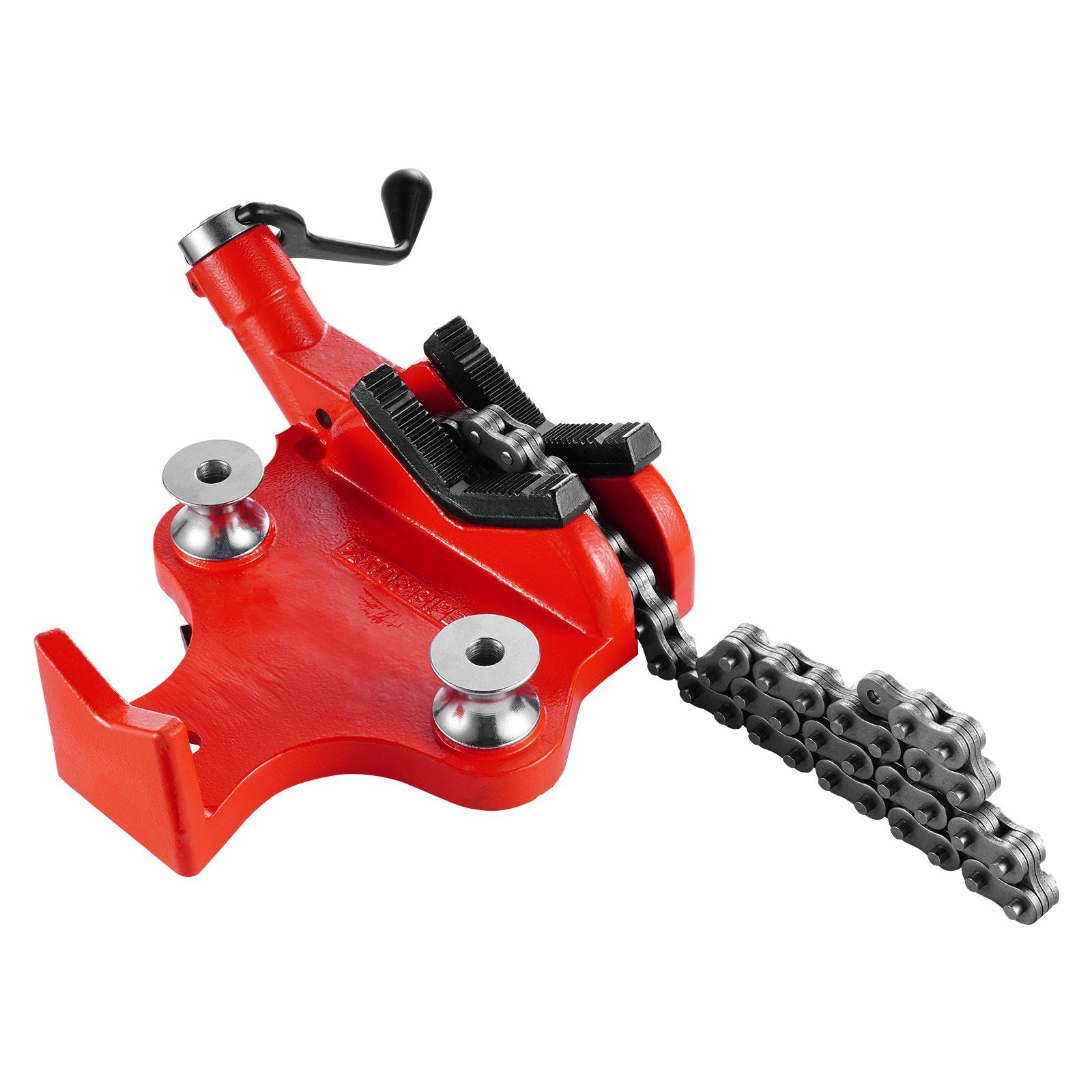Heavy-Duty Pipe Chain Vise 1/2"-8" Capacity 34.6" Chain Cast Iron Base