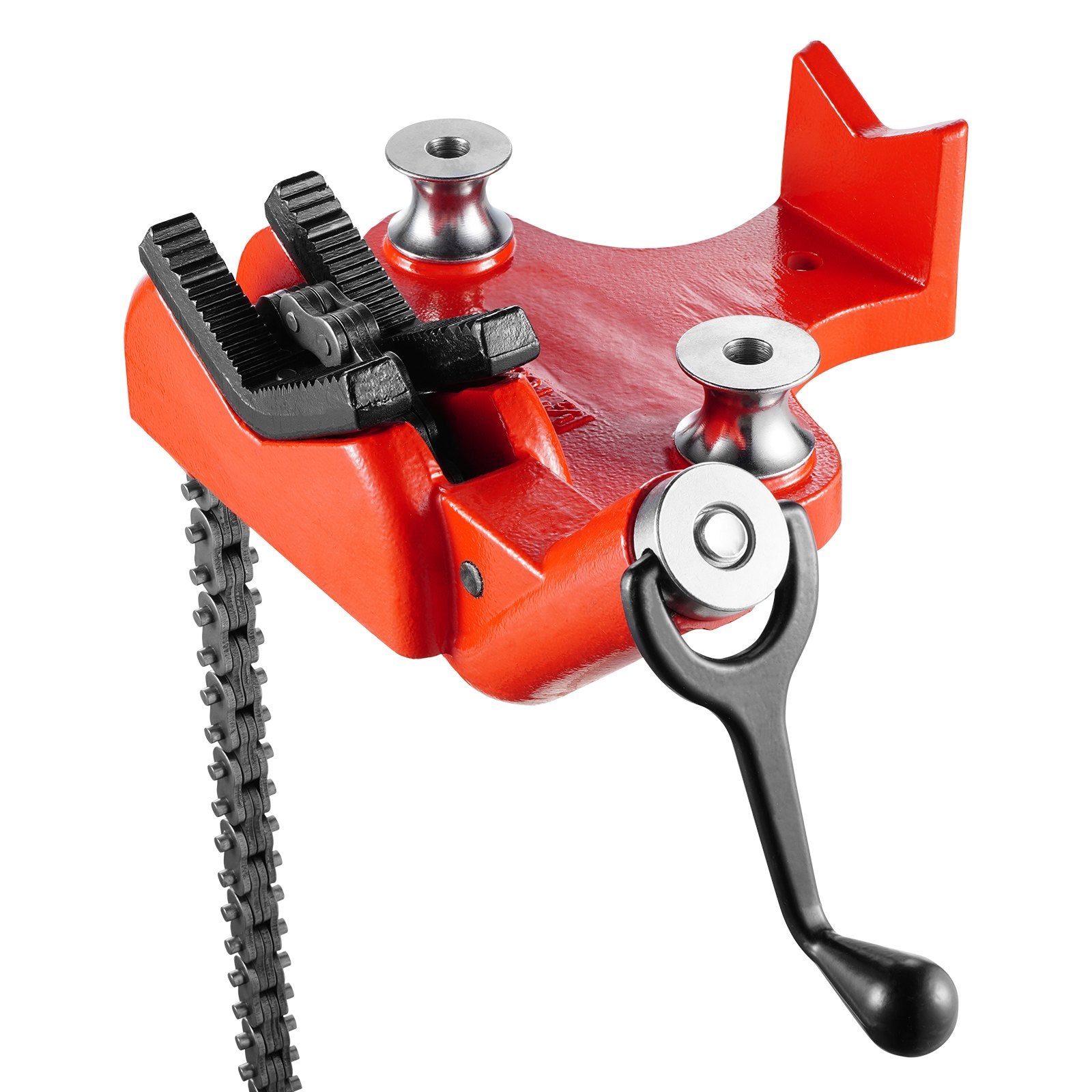 Heavy-Duty Pipe Chain Vise 1/2"-8" Capacity 34.6" Chain Cast Iron Base