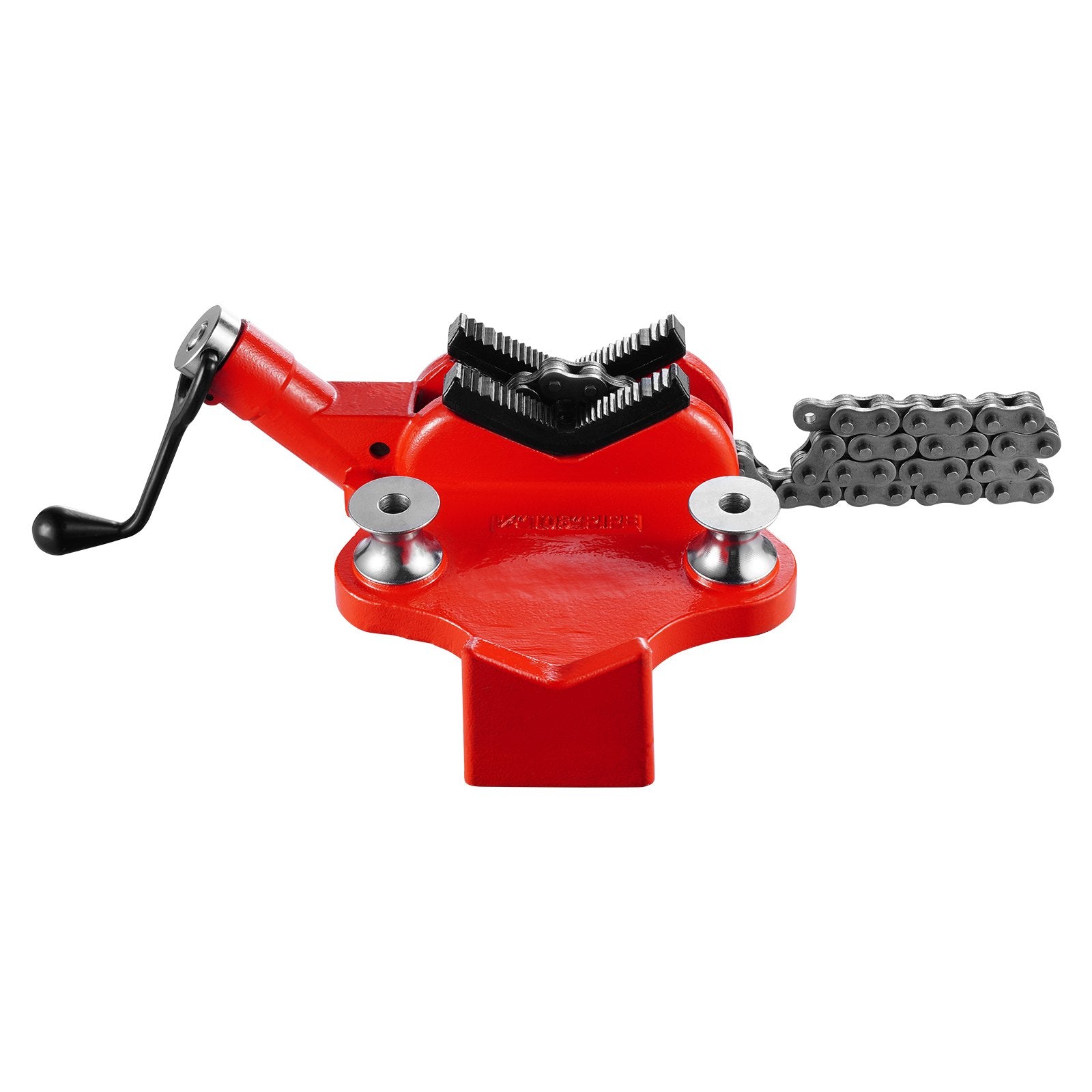 Heavy-Duty Pipe Chain Vise 1/2"-8" Capacity 34.6" Chain Cast Iron Base