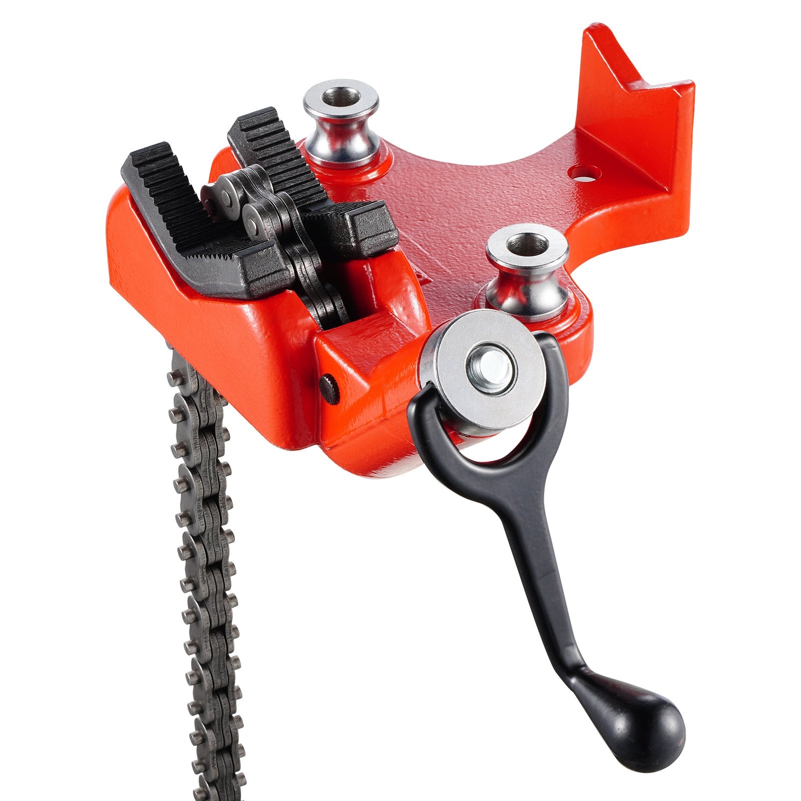Heavy-Duty Pipe Chain Vise 1/4"-6" Capacity 28" Chain Cast Iron Base