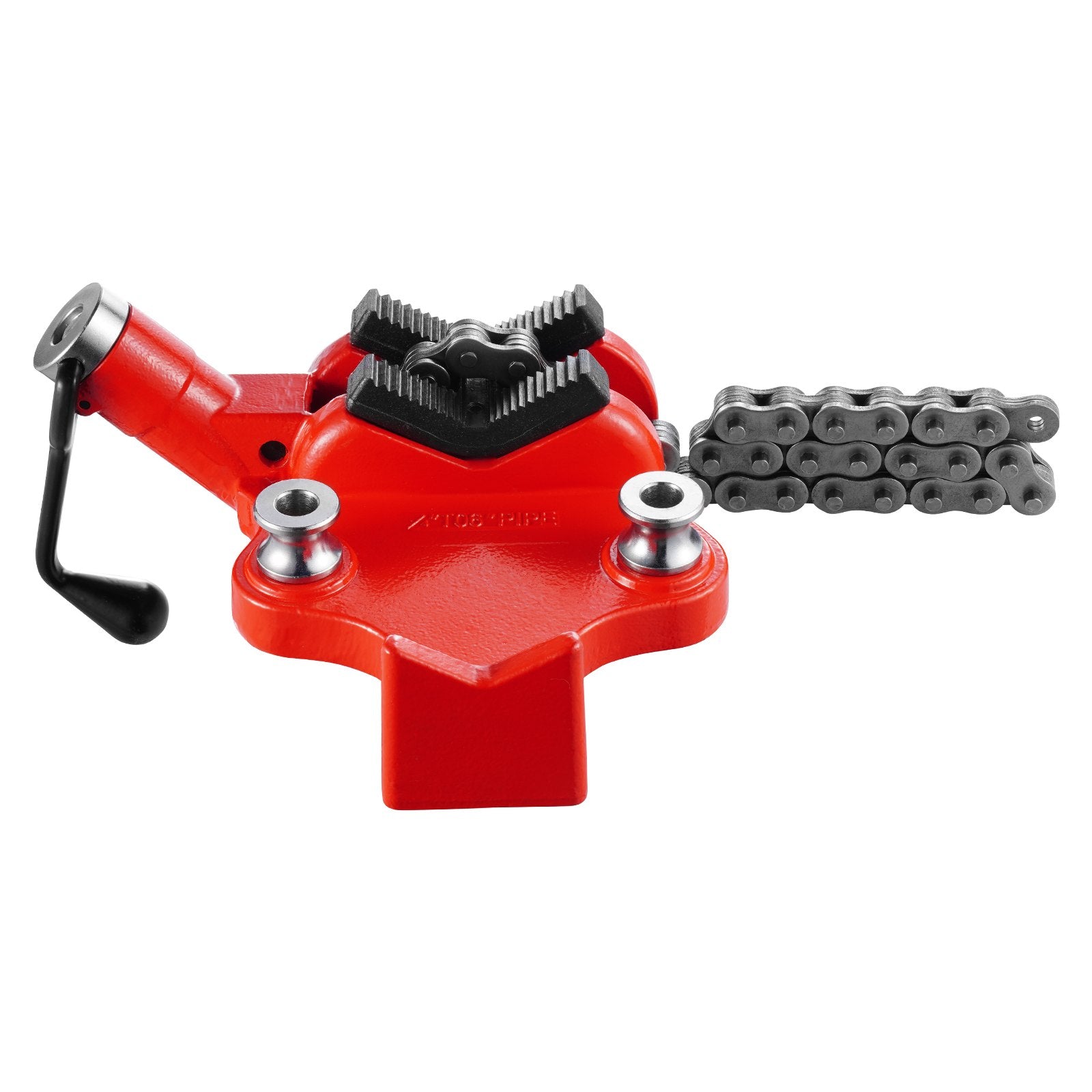 Heavy-Duty Pipe Chain Vise 1/4"-6" Capacity 28" Chain Cast Iron Base