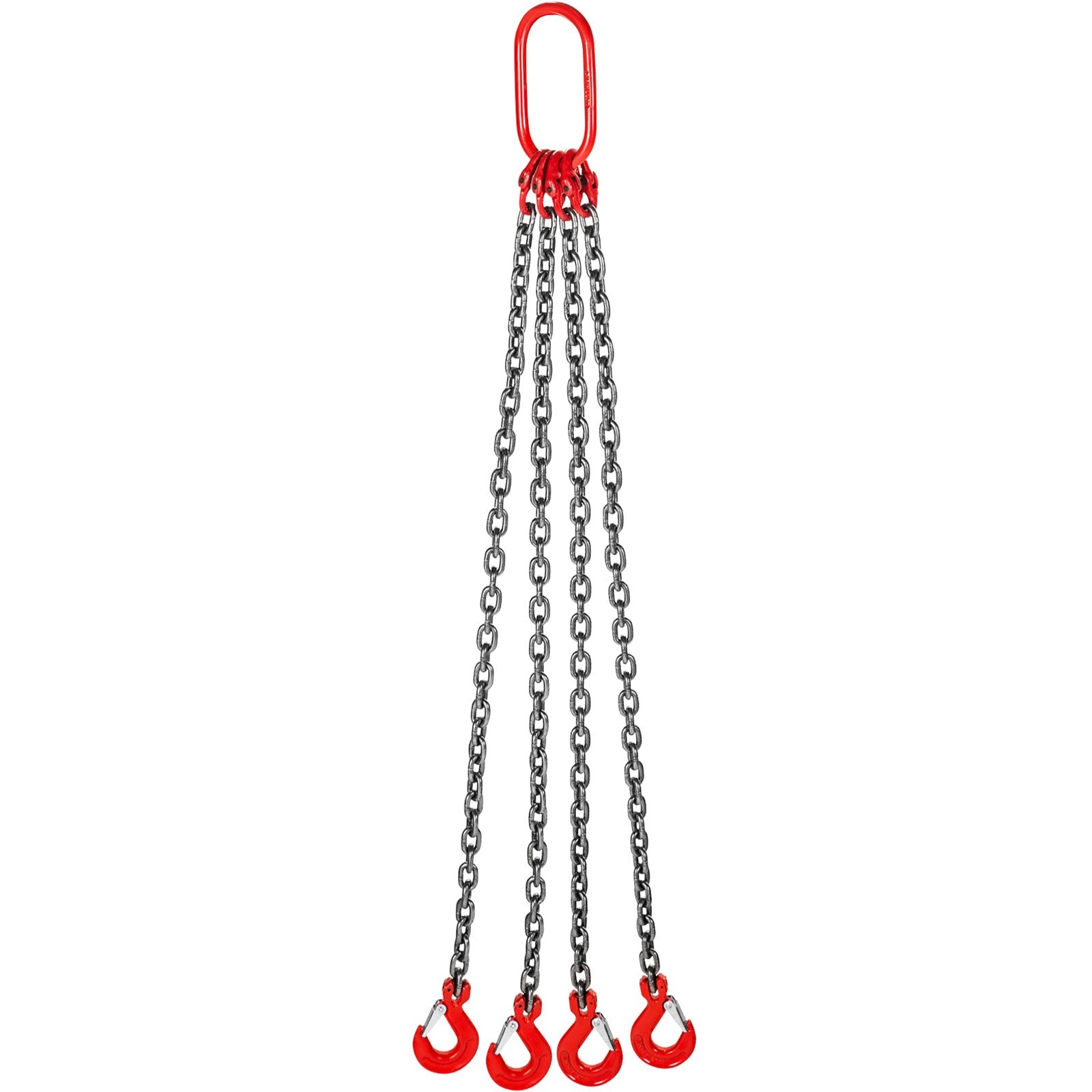 8mm x 200cm Chain Sling G80 4-Leg Lifting Chain with Hooks 5 Ton Capacity