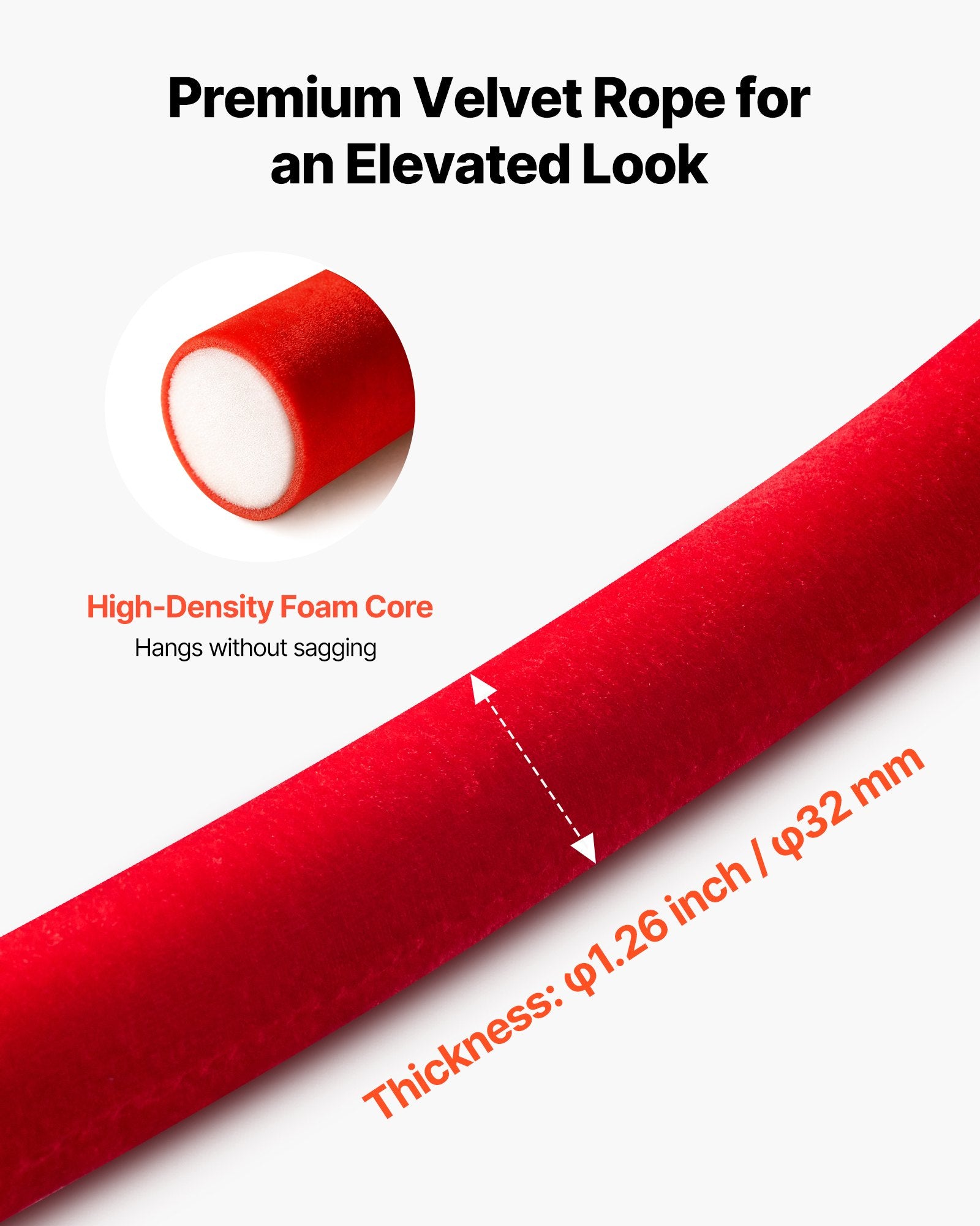 Stanchion Ropes 4Pcs Red Velvet 1.5m Crowd Control Slvr Hooks Q Barrier Event