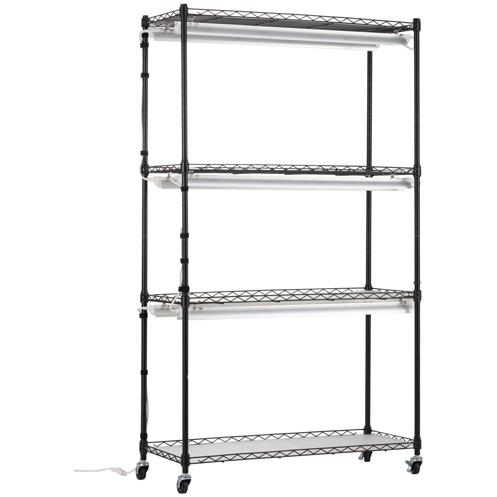 Plant Stand with Grow Light 4 Tiers 180W Metal Shelf 3 Modes Timer 75x35x150cm