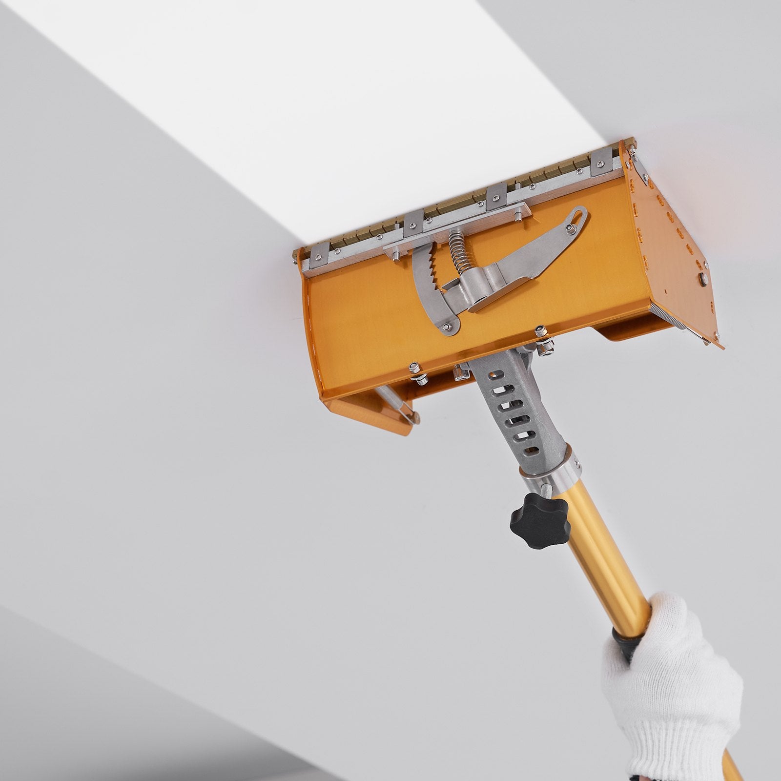 10-Inch Drywall Flat Box Aluminum Finishing Mud Box with Bonus Blades