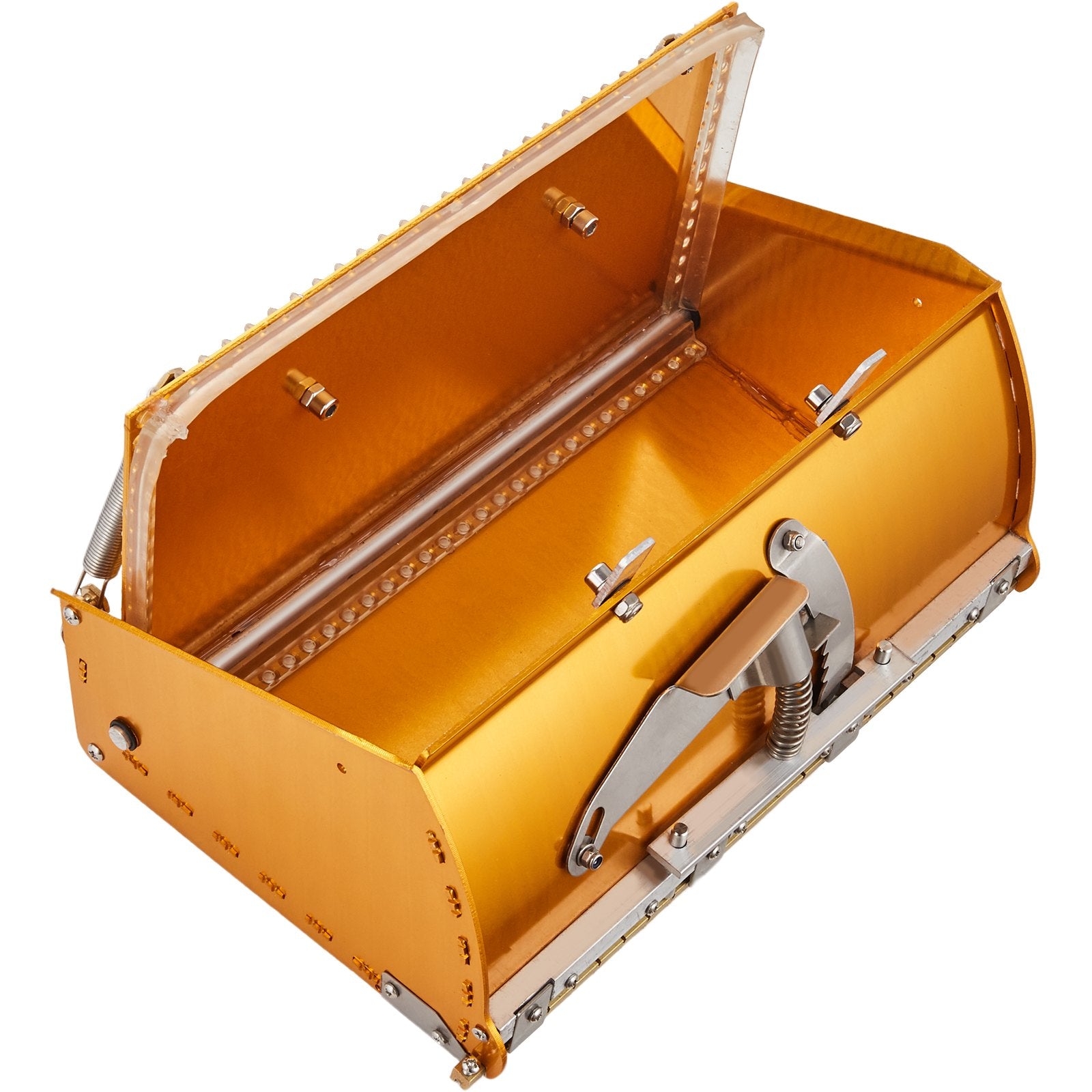 10-Inch Drywall Flat Box Aluminum Finishing Mud Box with Bonus Blades