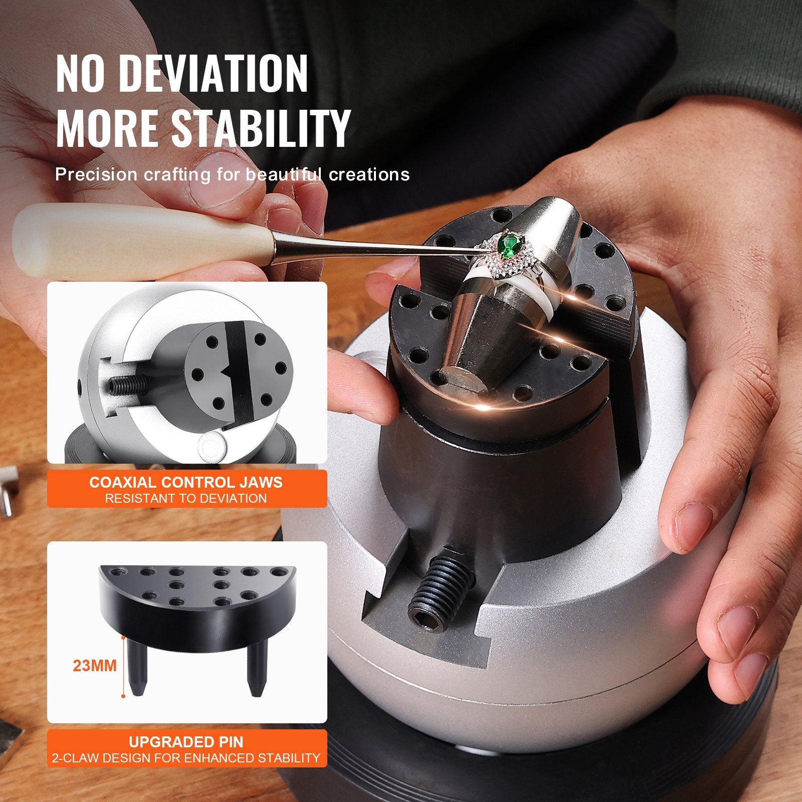 Engraving Block 5in Ball Vise Jewelry Engraving with 34PCS Attachments Base