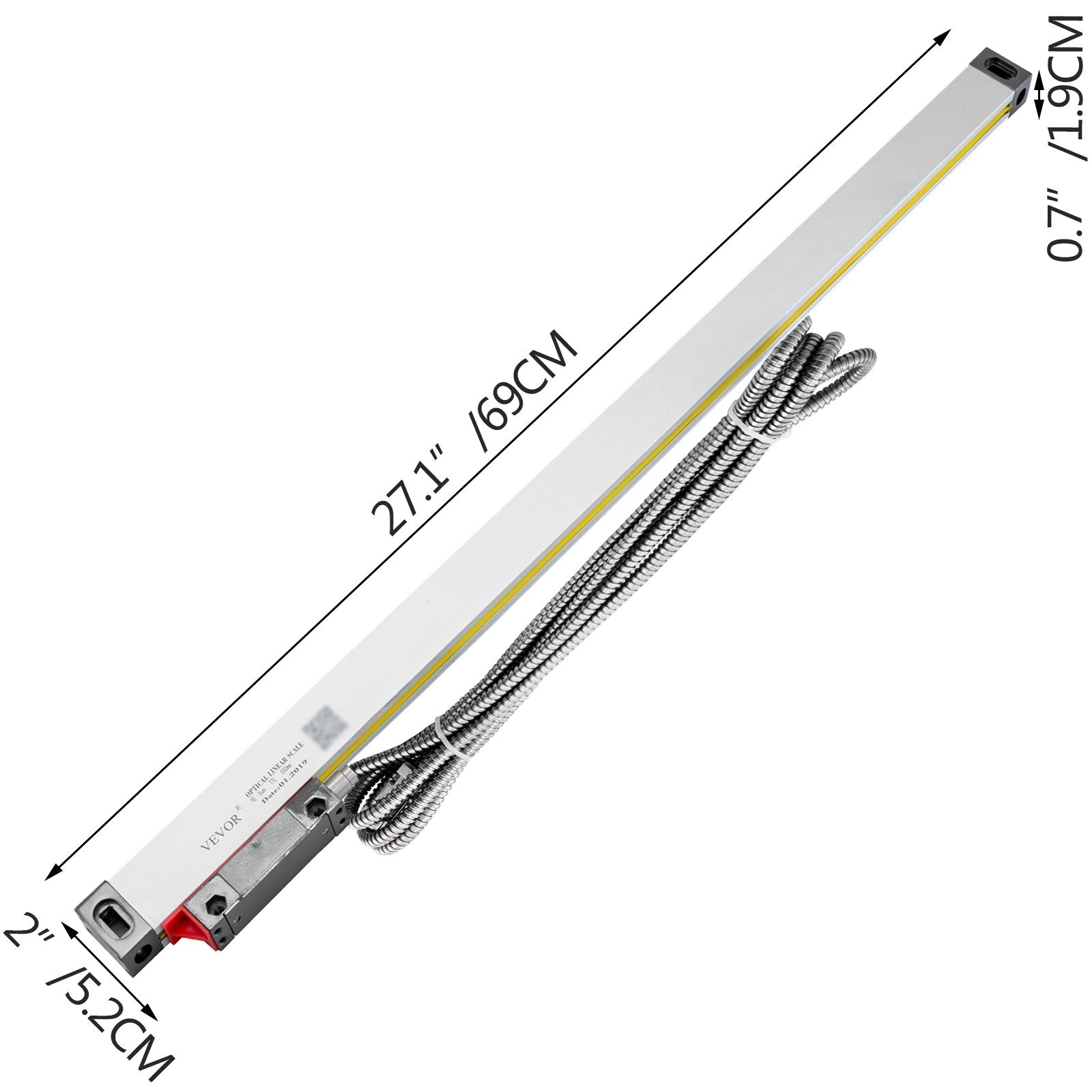Linear Scale 550mm 1 Axis DRO Encoder for Lathe Milling Machine
