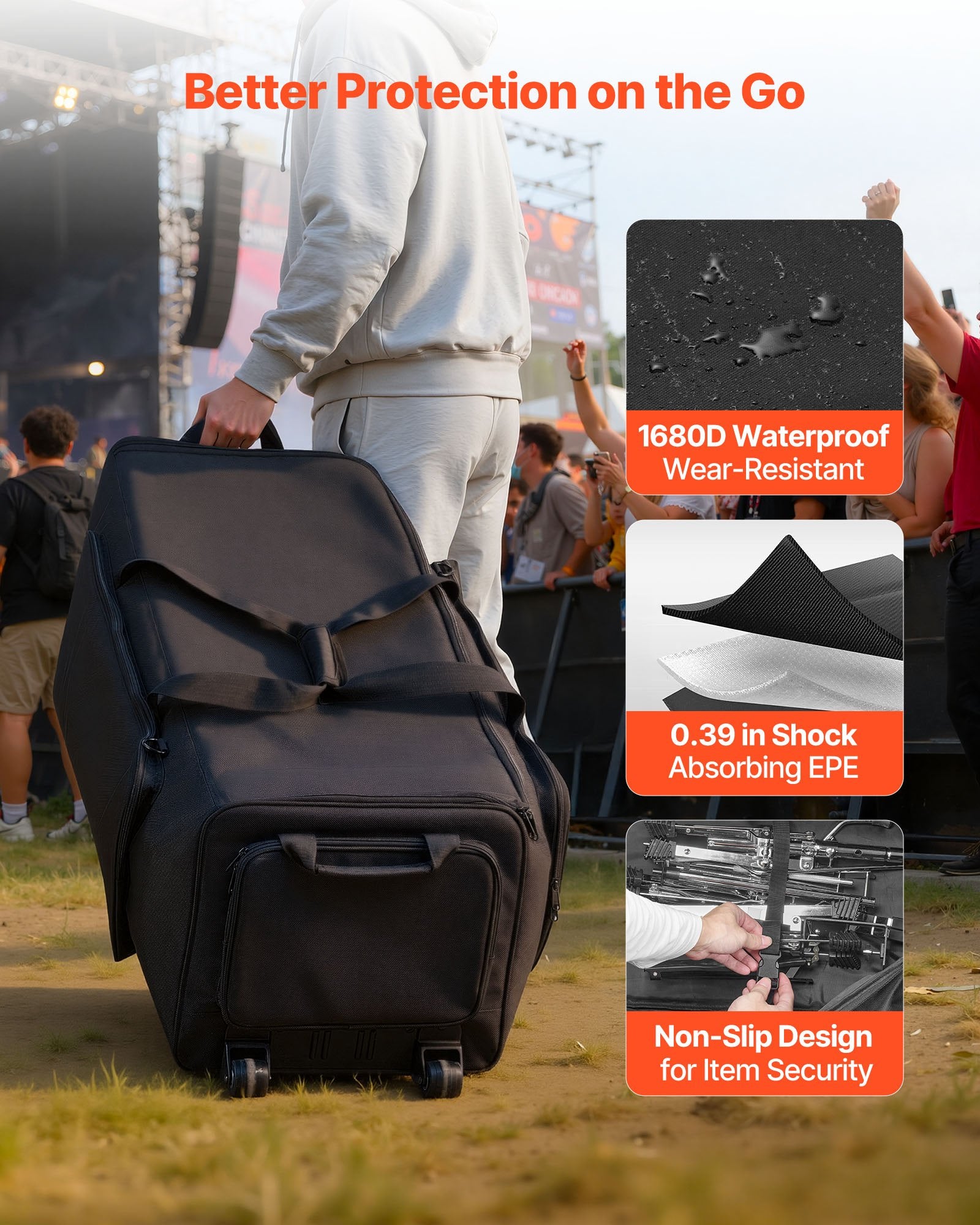 Padded Drum Bag and Drum Hardware Carry Case Set for Drum Protection