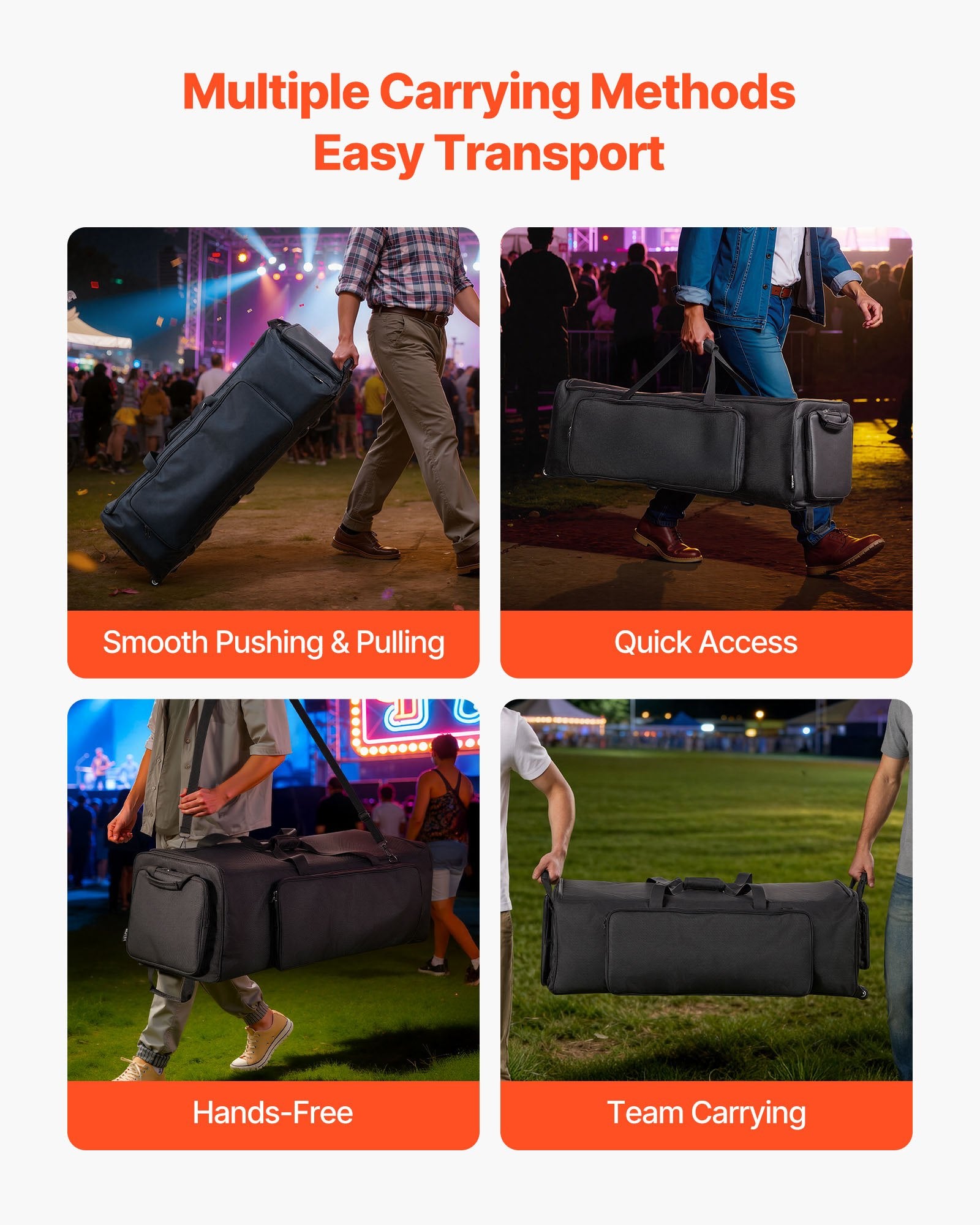 Padded Drum Bag and Drum Hardware Carry Case Set for Drum Protection