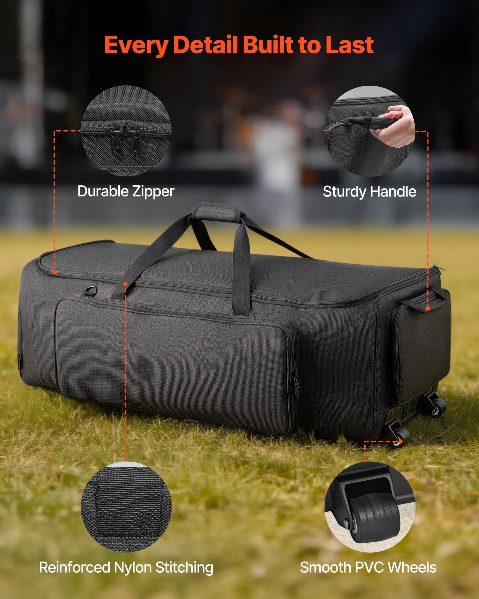 Padded Drum Bag and Drum Hardware Carry Case Set for Drum Protection