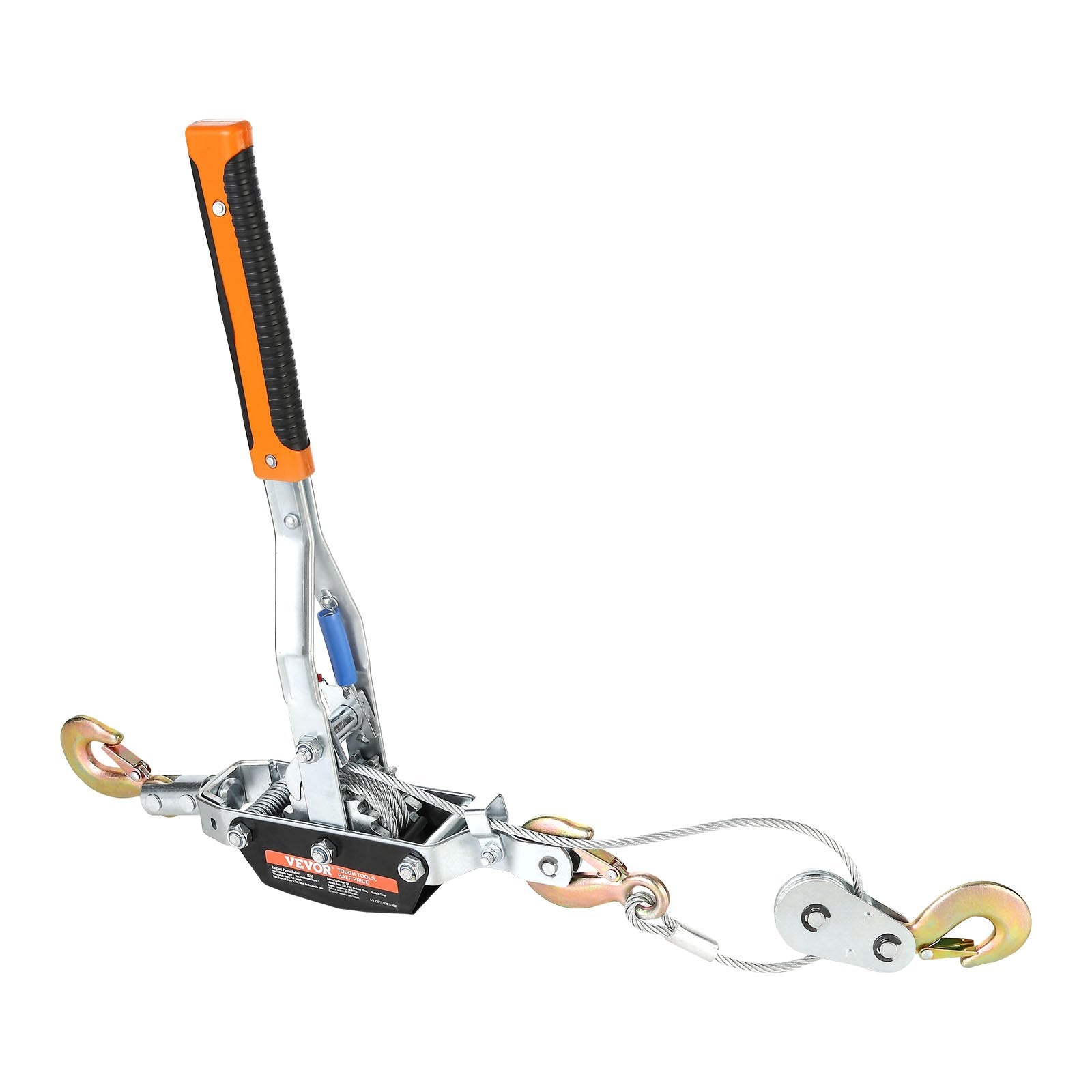 Come Along Winch, Heavy Duty Ratchet Power Puller, 5 Ton, 3.5 m Steel Cable