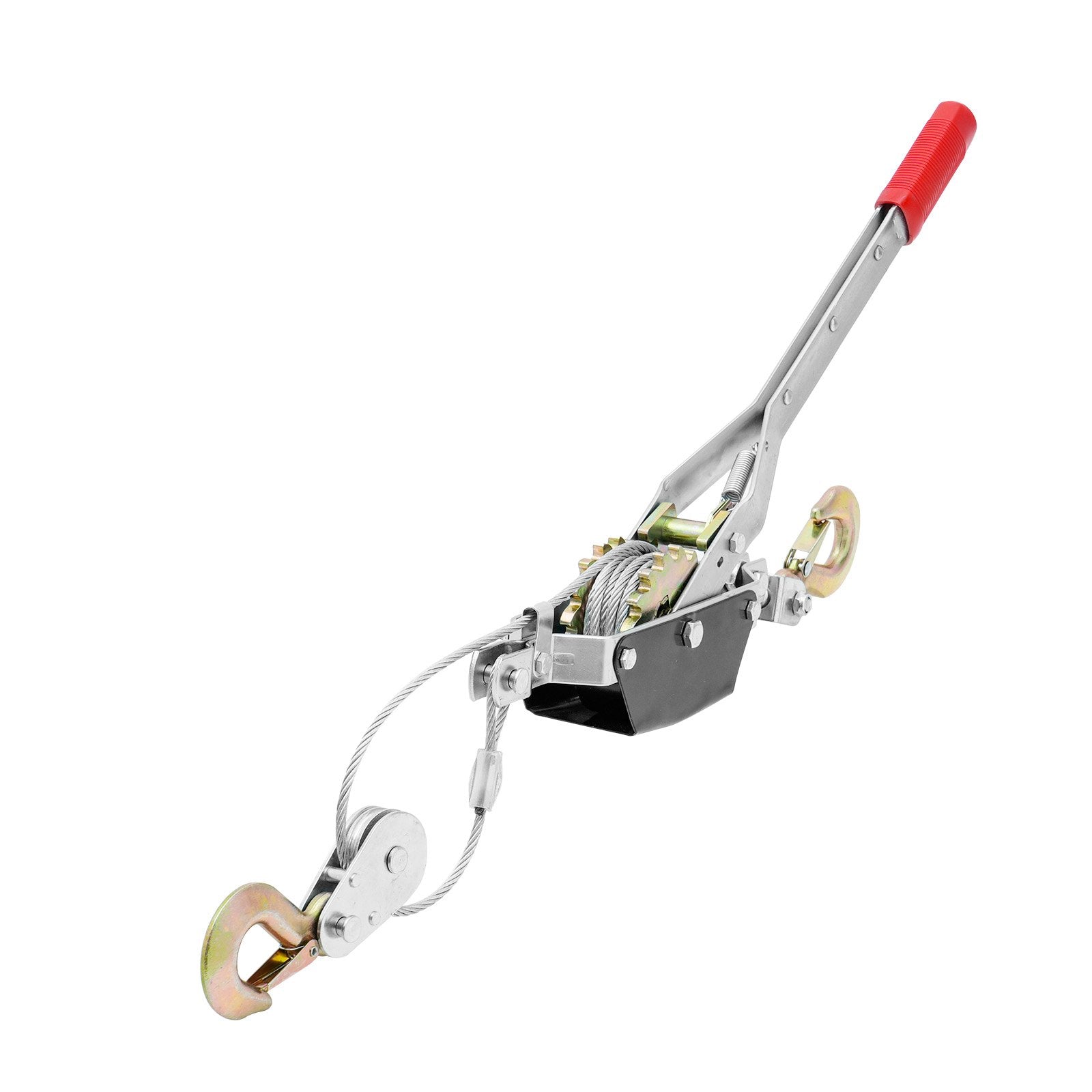 Come Along Winch 2 Ton 12ft Steel Cable with Dual Gear Ratchet Puller