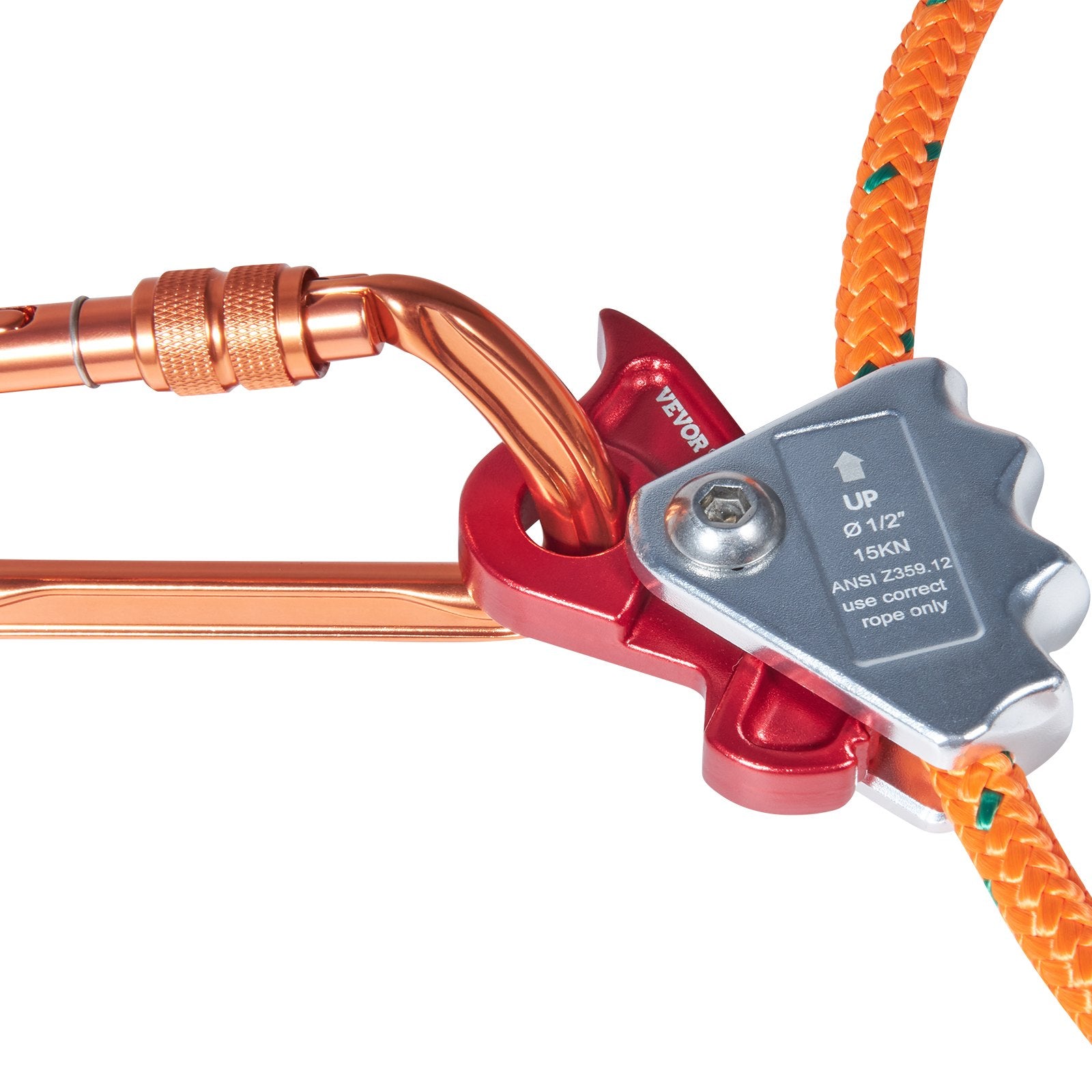 Flipline Steel Core 1/2 x 12 Ft Tree Climbing Alloy Hook Carabiner Lanyard