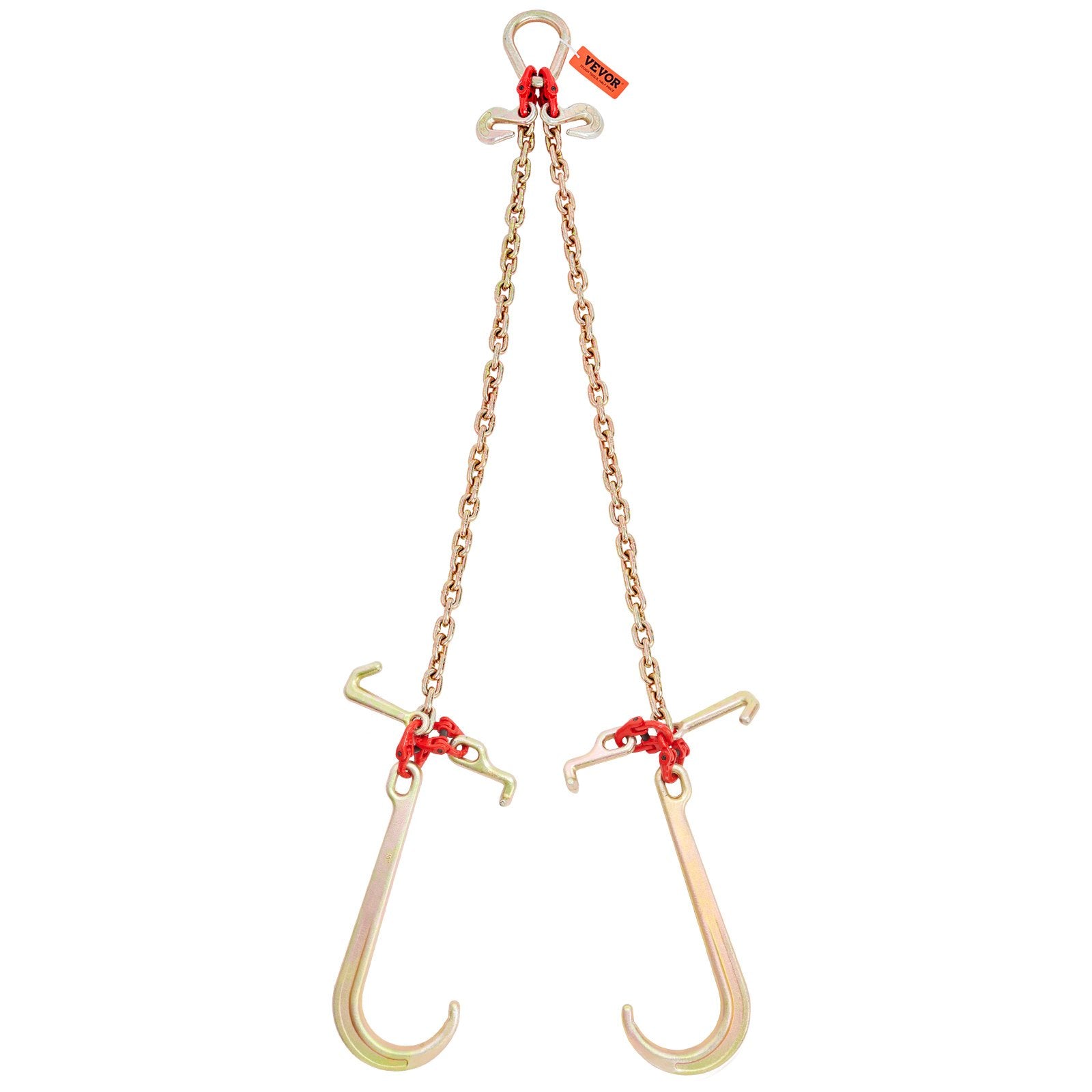 V-Chain Bridle 4364kg 8x914.4mm G80 Tow Chain RTJ Hooks Galvanized D-Shackle