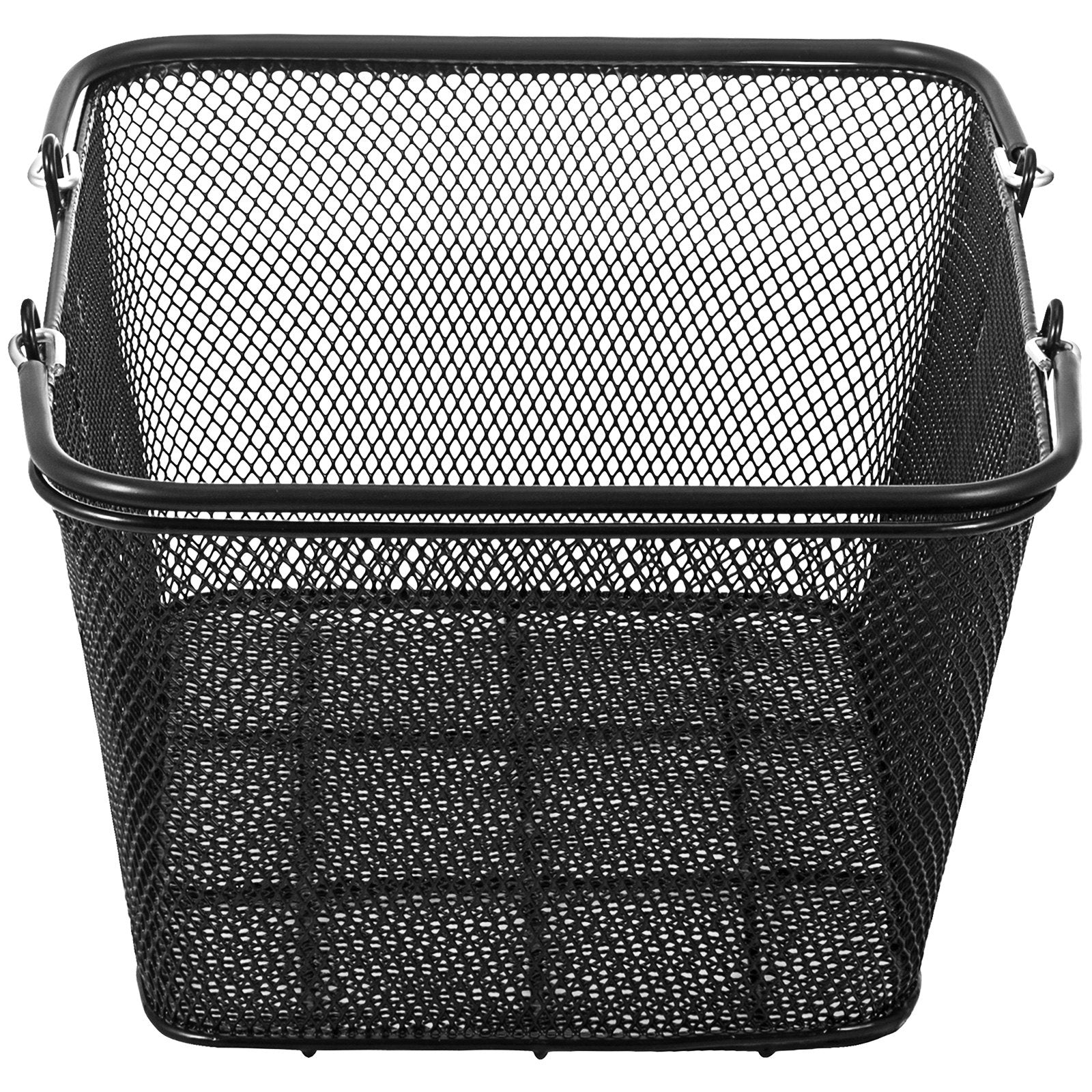 Shopping Baskets 12PCS Black Metal Wire Mesh Set with Handles for Stores