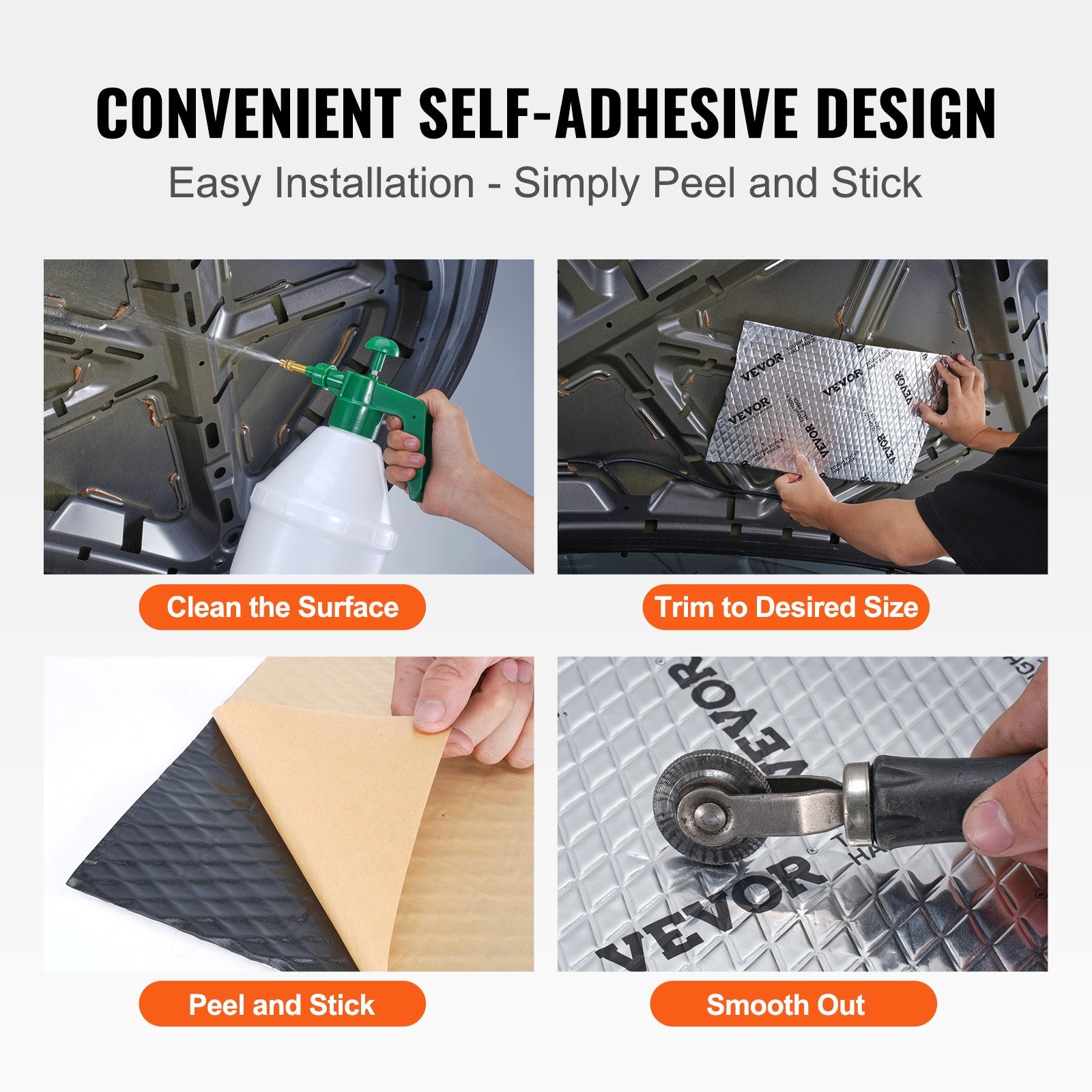 Car Sound Deadening Mat 50mil 4.8sqm Butyl Noise Insulation Vibration Dampen