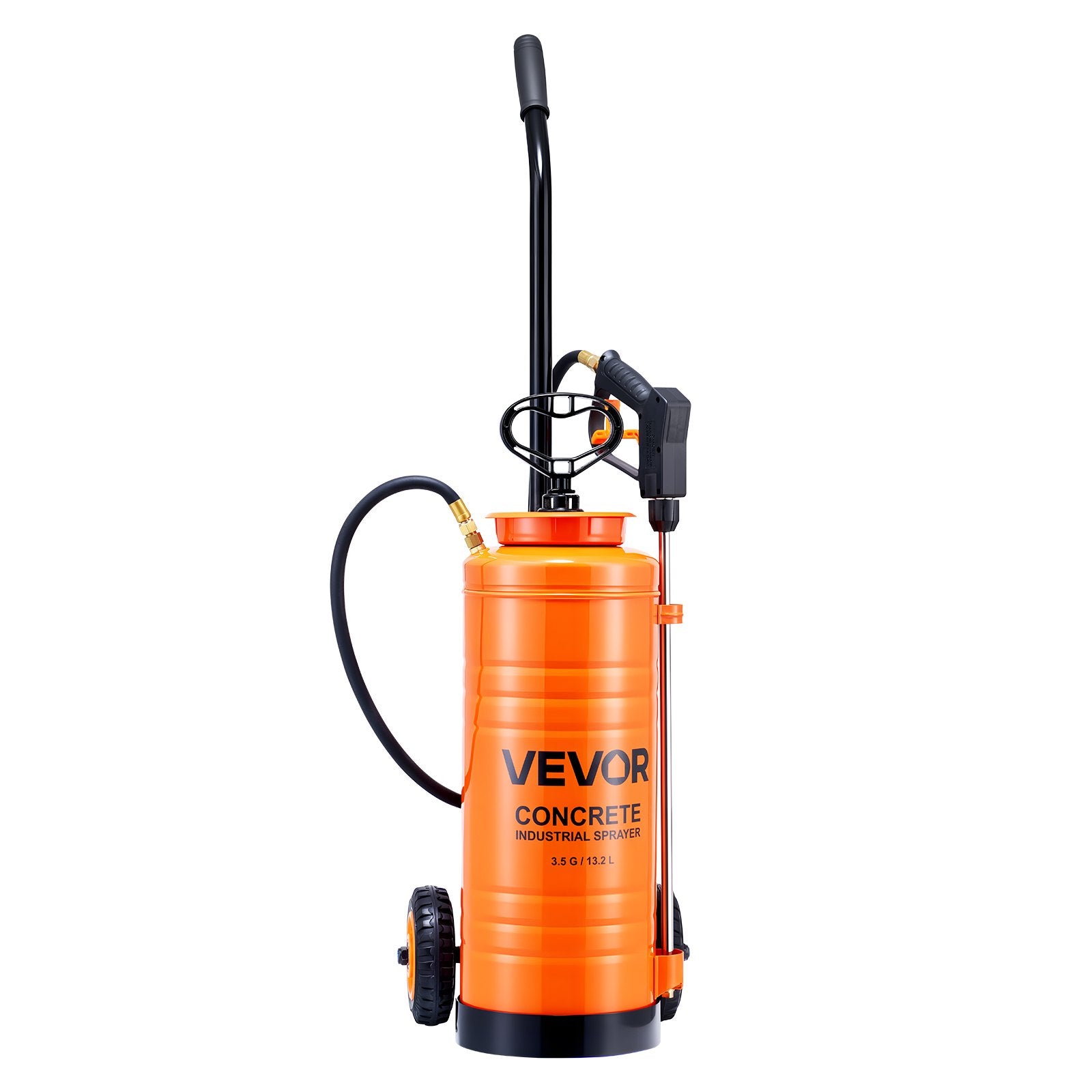 Industrial Concrete Sprayer 14L Stainless Steel Wheeled Cart Heavy Duty Pump
