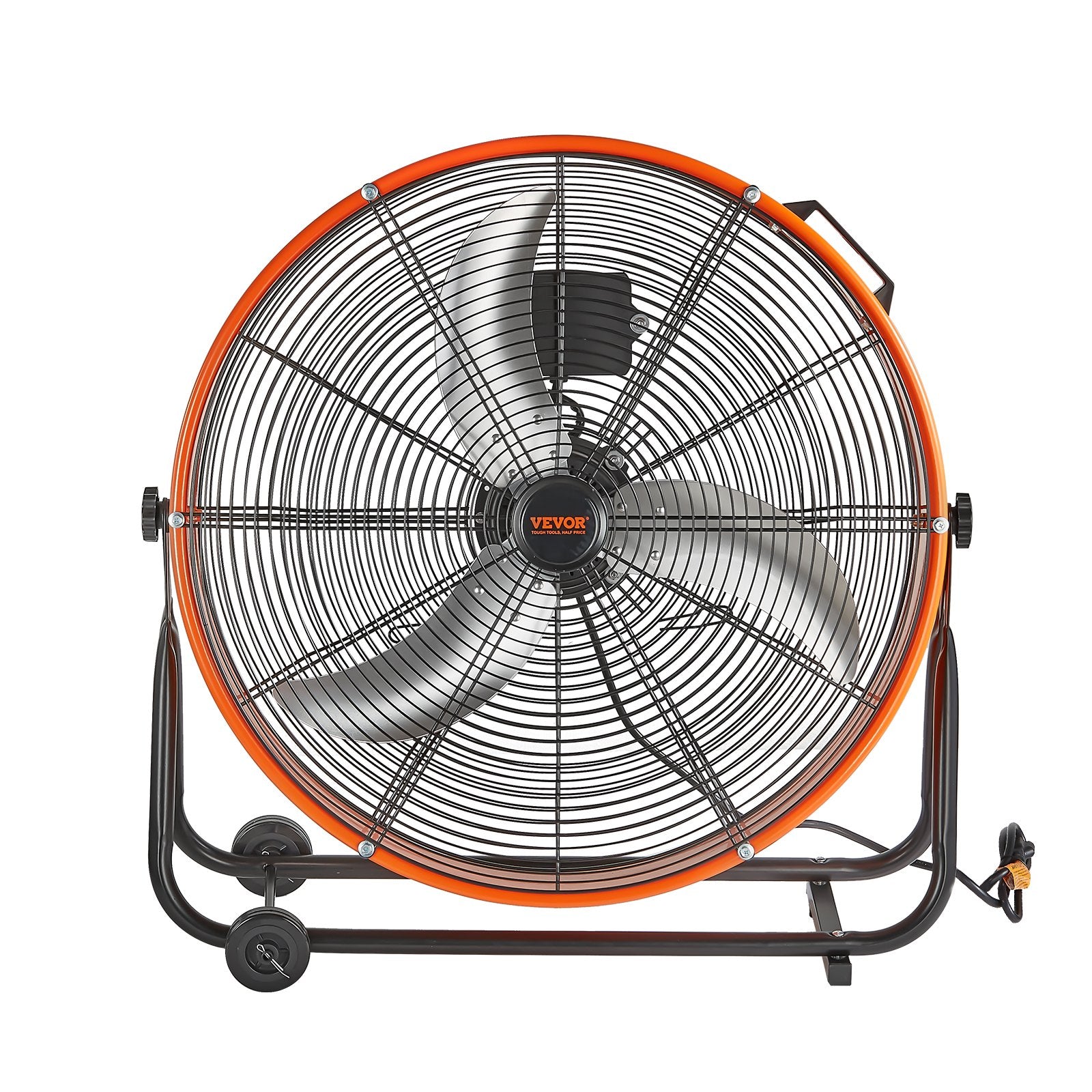 24" Industrial Drum Fan 8900 CFM Variable Speed Floor Fan with Wheels