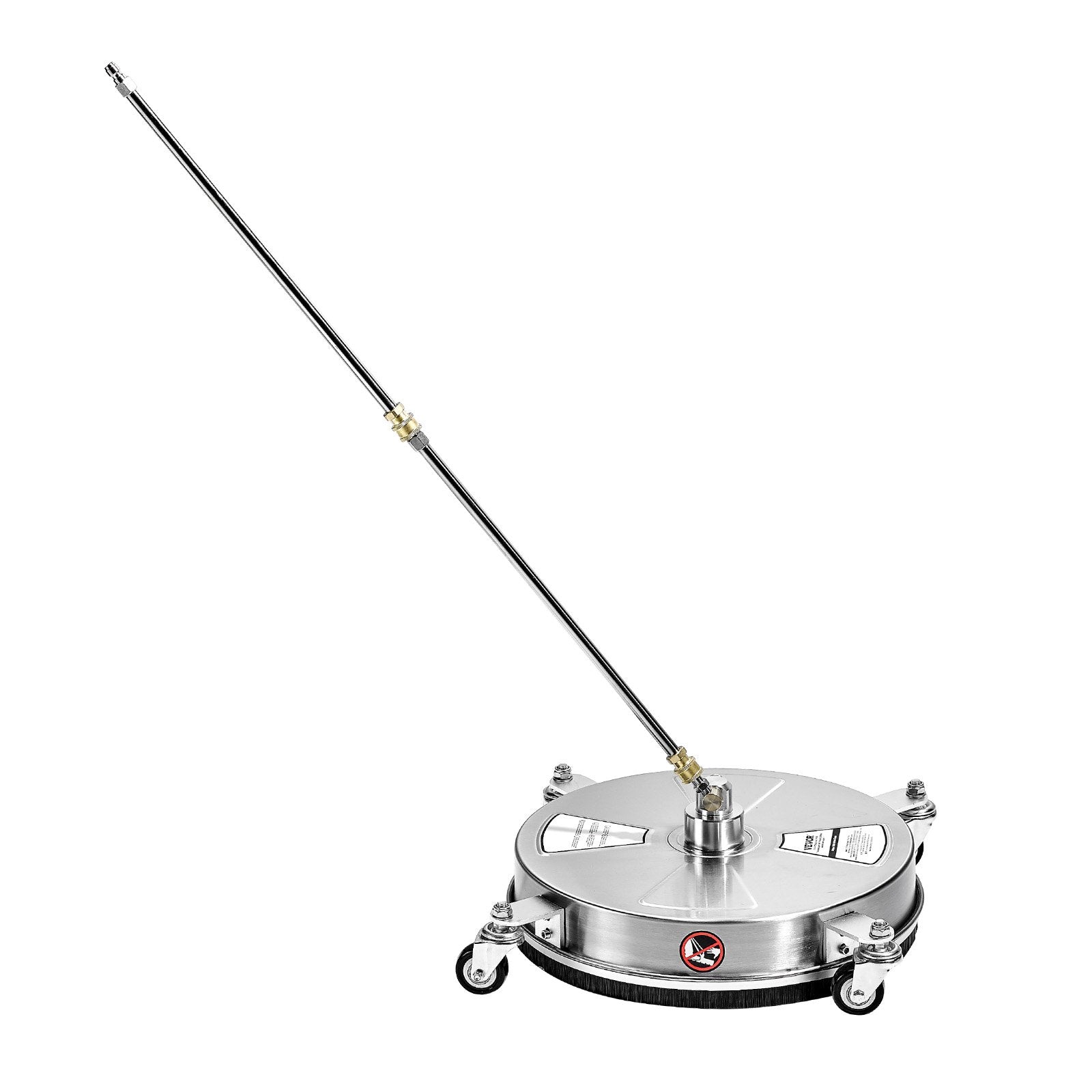 Pressure Washer Surface Cleaner 15" Stainless Steel 4-Wheel 4000 PSI with Nozzle