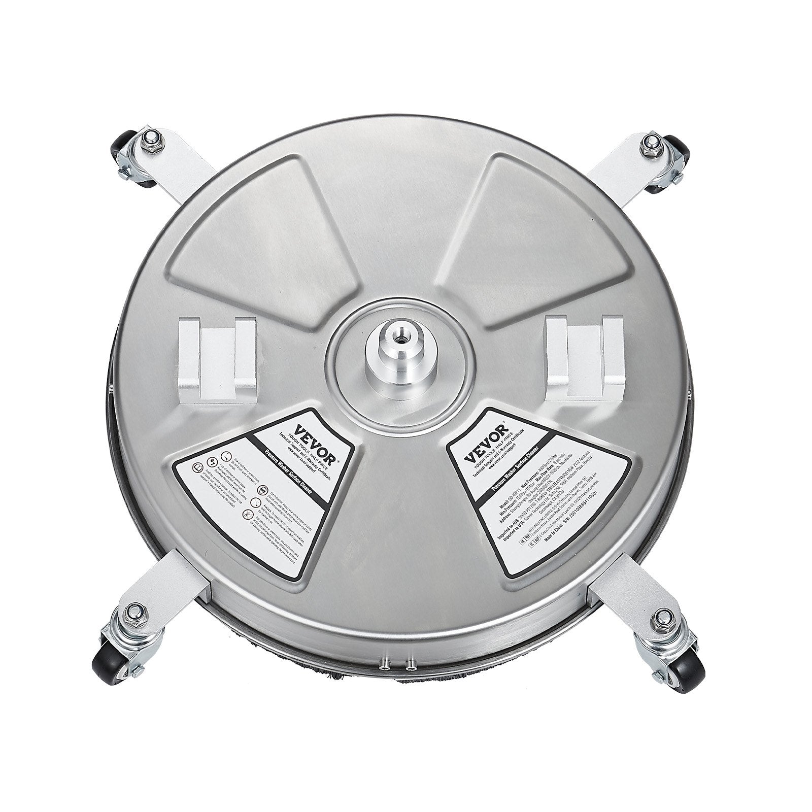 18in Pressure Washer Surface Cleaner, Stainless Steel, 4 Wheels, 4000 PSI
