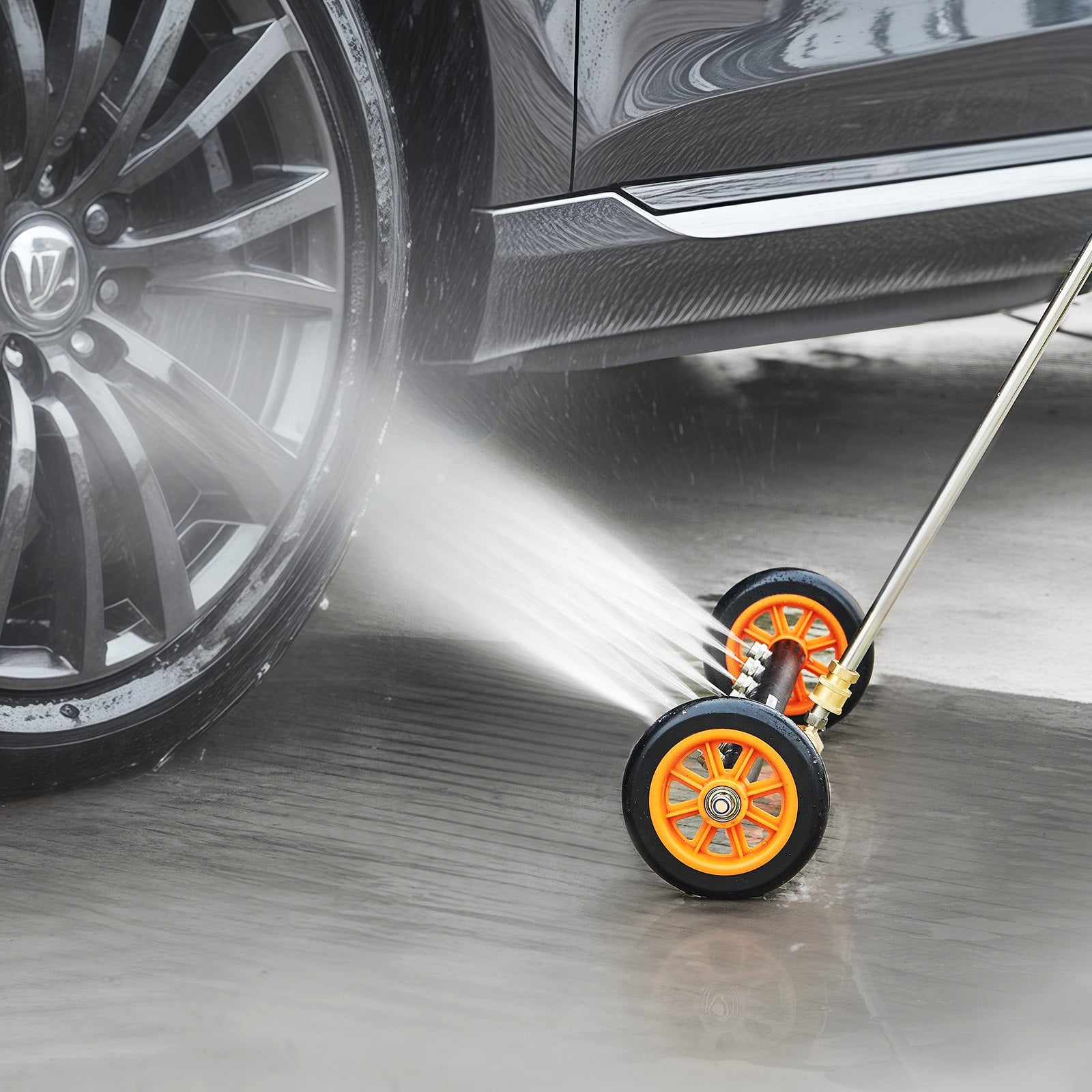 Pressure Washer Undercarriage Cleaner 24 Inch Stainless Steel Surface 4000PSI