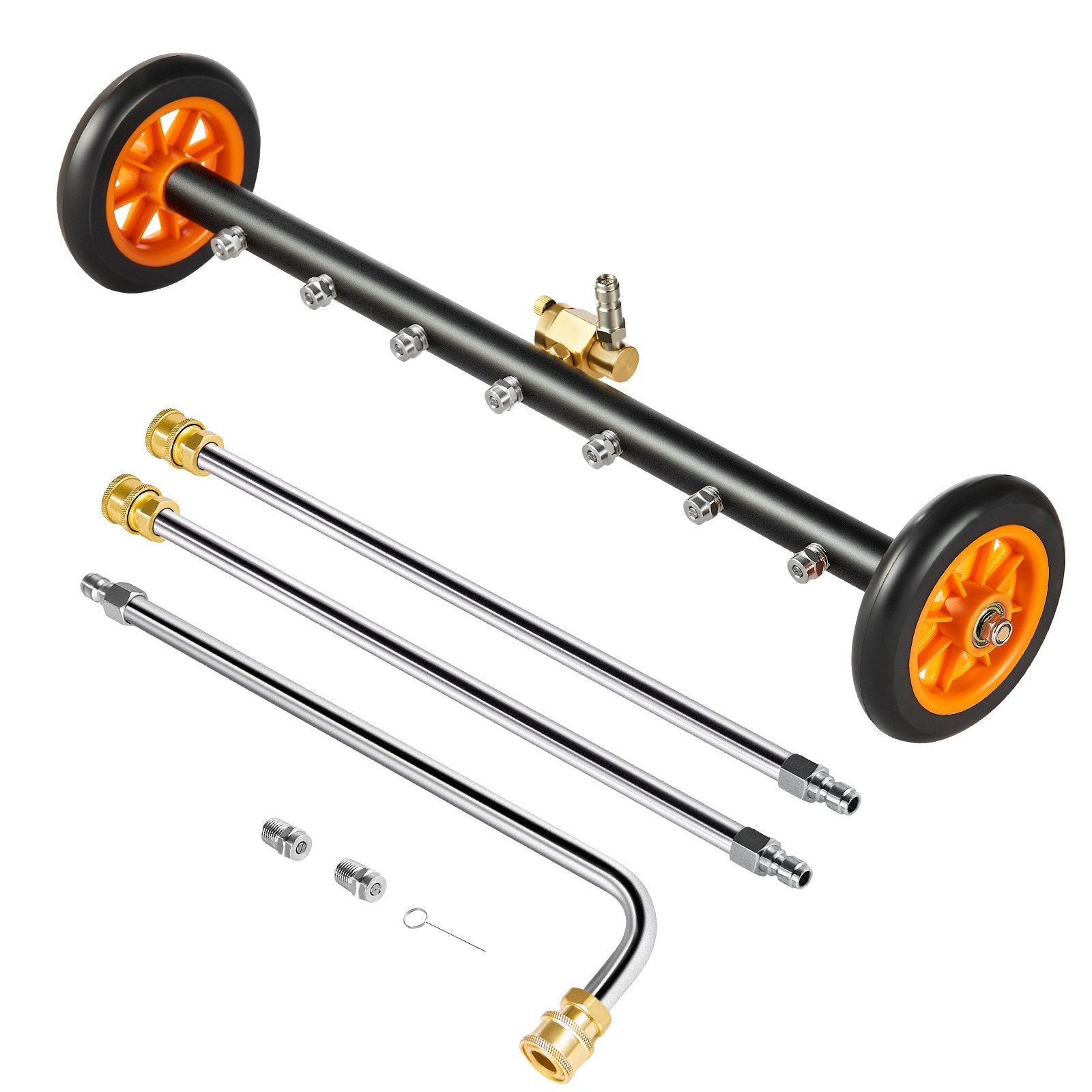 Pressure Washer Undercarriage Cleaner 24 Inch Stainless Steel Surface 4000PSI
