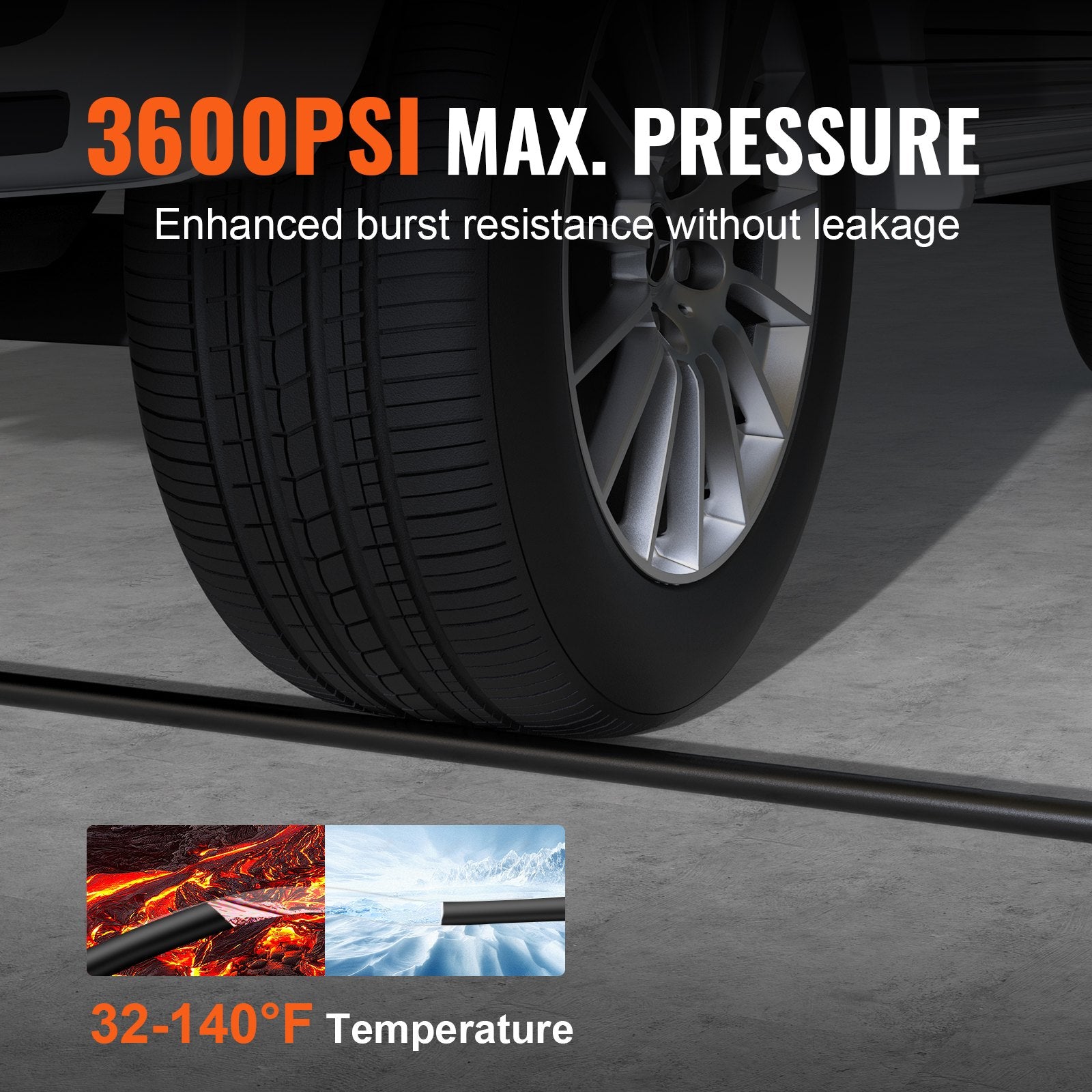 High Pressure Power Washer Hose 50FT 3600 PSI 1/4" Quick Connection
